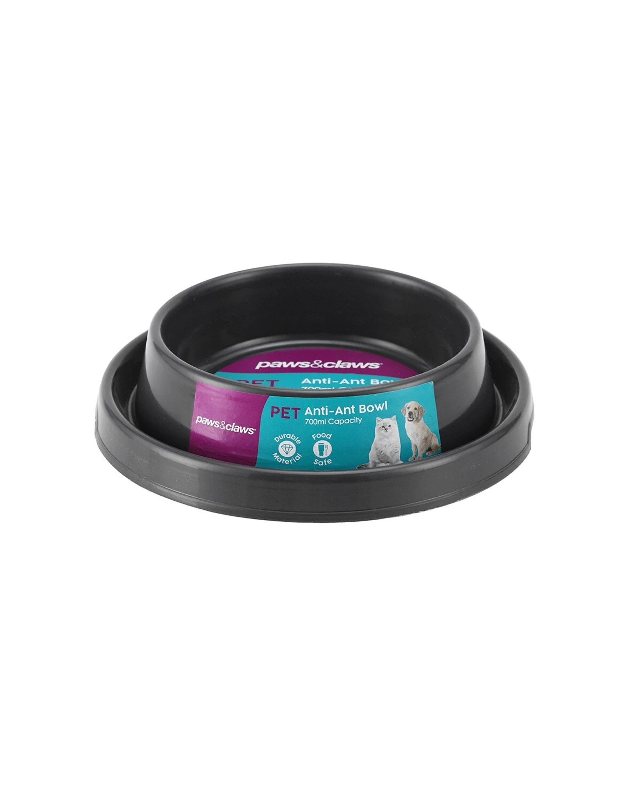 1 Paws And Claws 700ml Anti Ant Pet Bowl Dark Grey For Dogs And Cats Durable Bowl
 - Grey, 1 of 4
