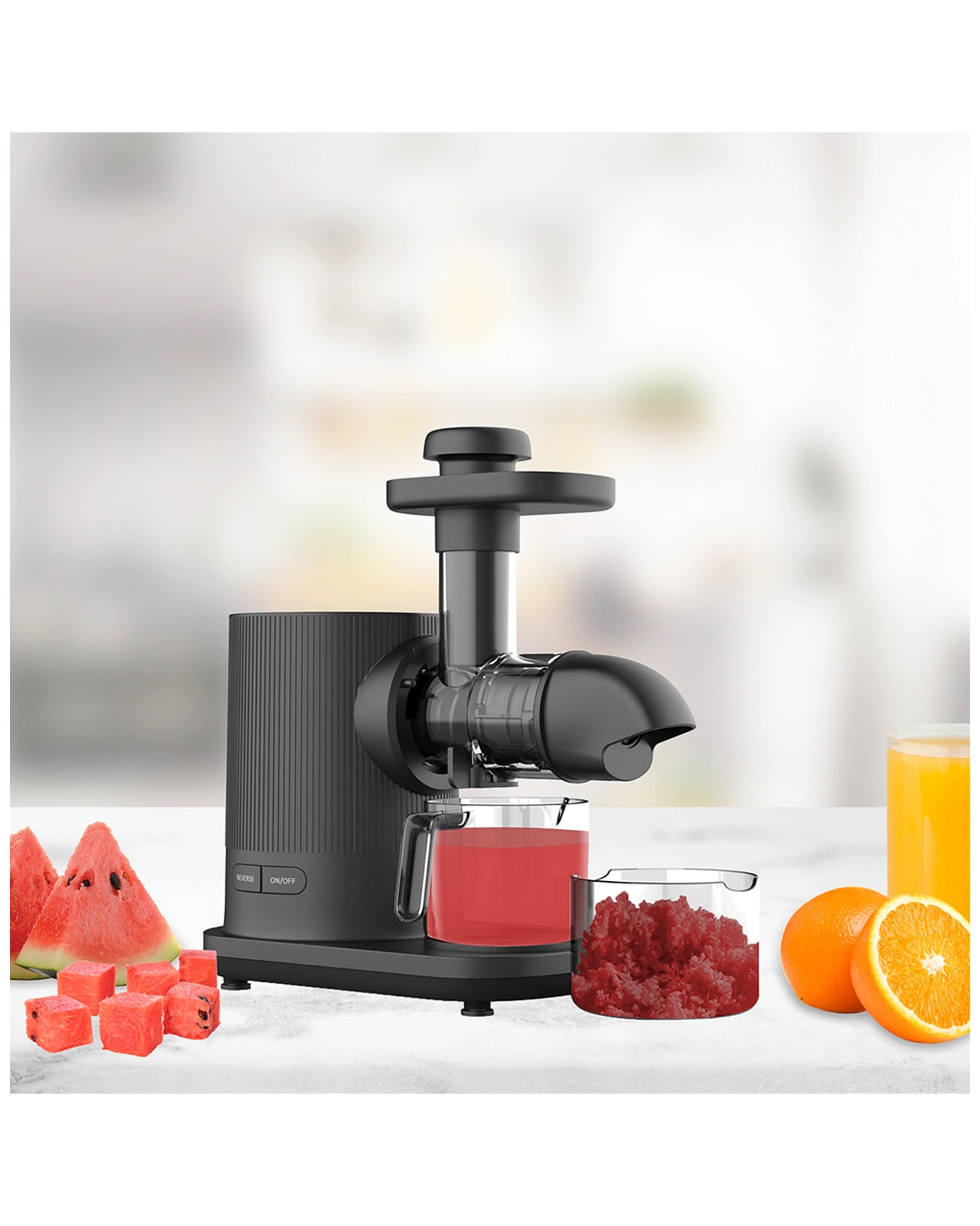 6 Lennox 36.5cm Cold Press Slow Juicer/fruit/juice Healthy Drink Maker 150w - Black, 6 of 9