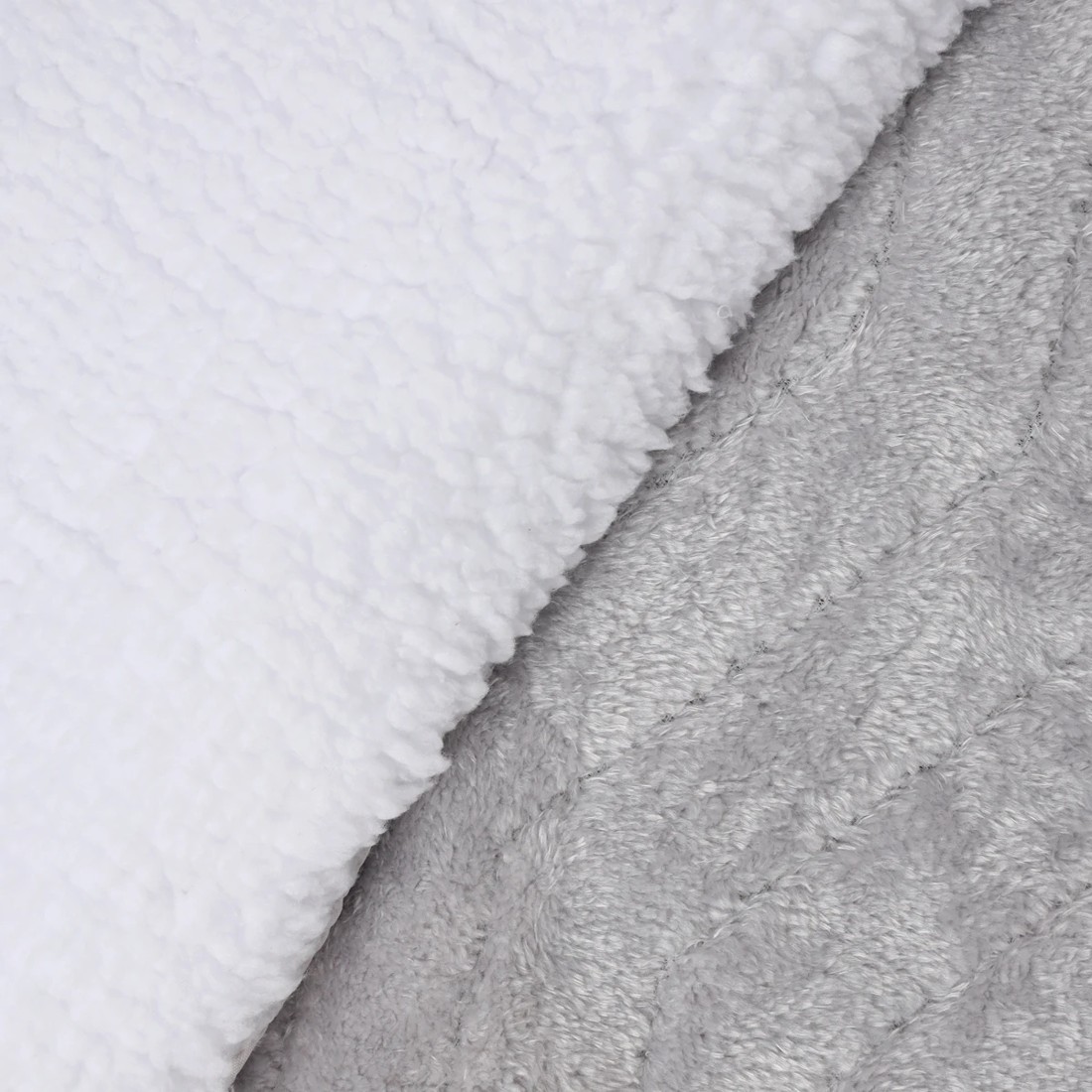 3 Plush Blanket - Grey, 3 of 4