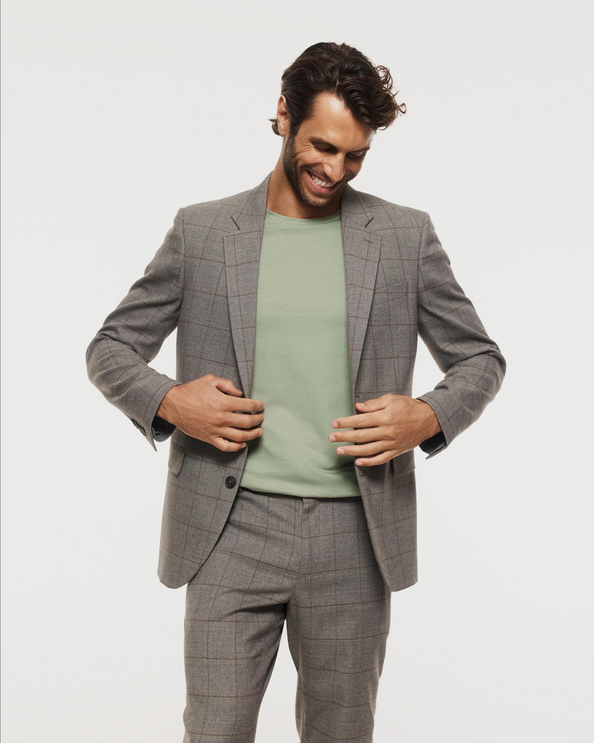 8 Tailored Heritage Check Suit Blazer - Preview CHARCOAL CHECK, 8 of 8