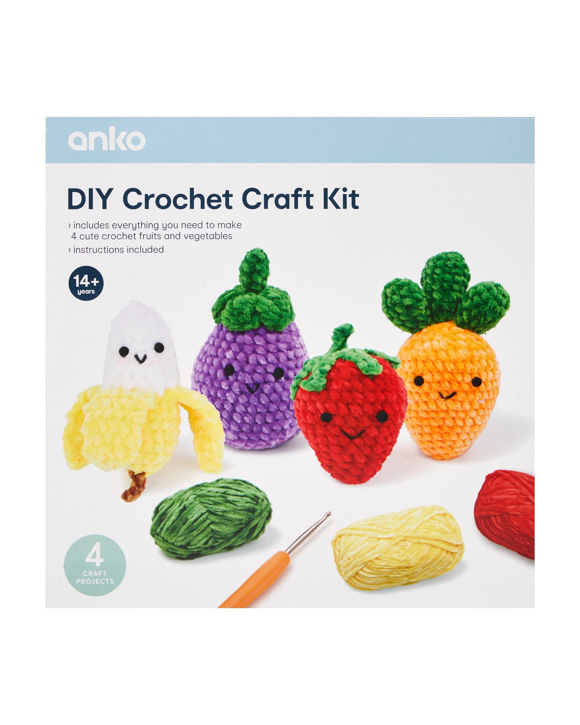 1 DIY Crochet Craft Kit - Fruits and Vegetables, 1 of 3