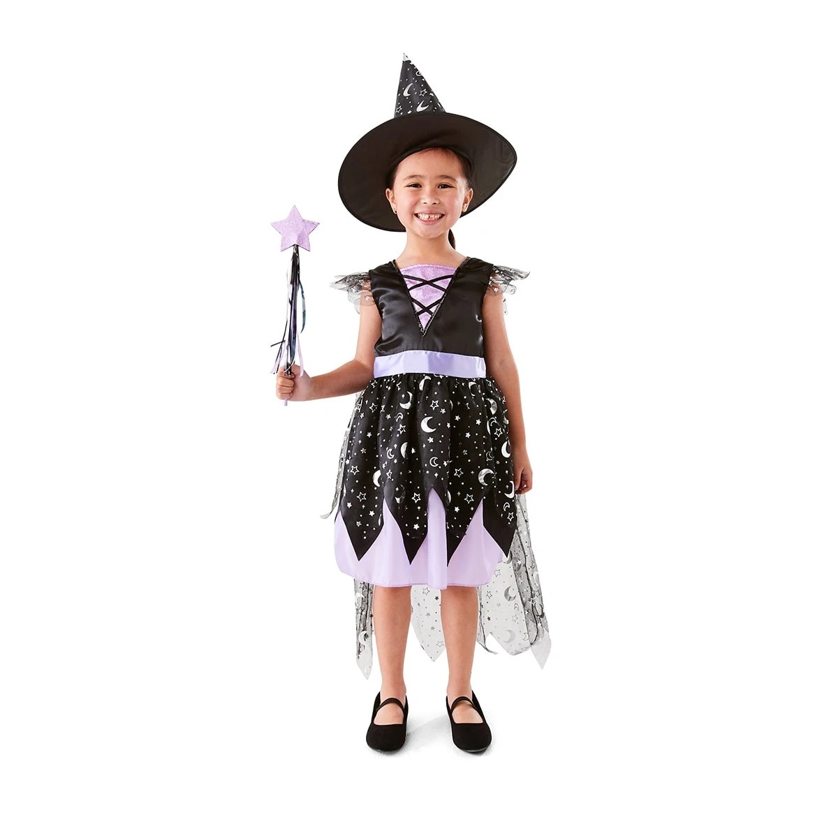 2 3 Piece Deluxe Star Witch Costume - Ages 4-6, 2 of 10