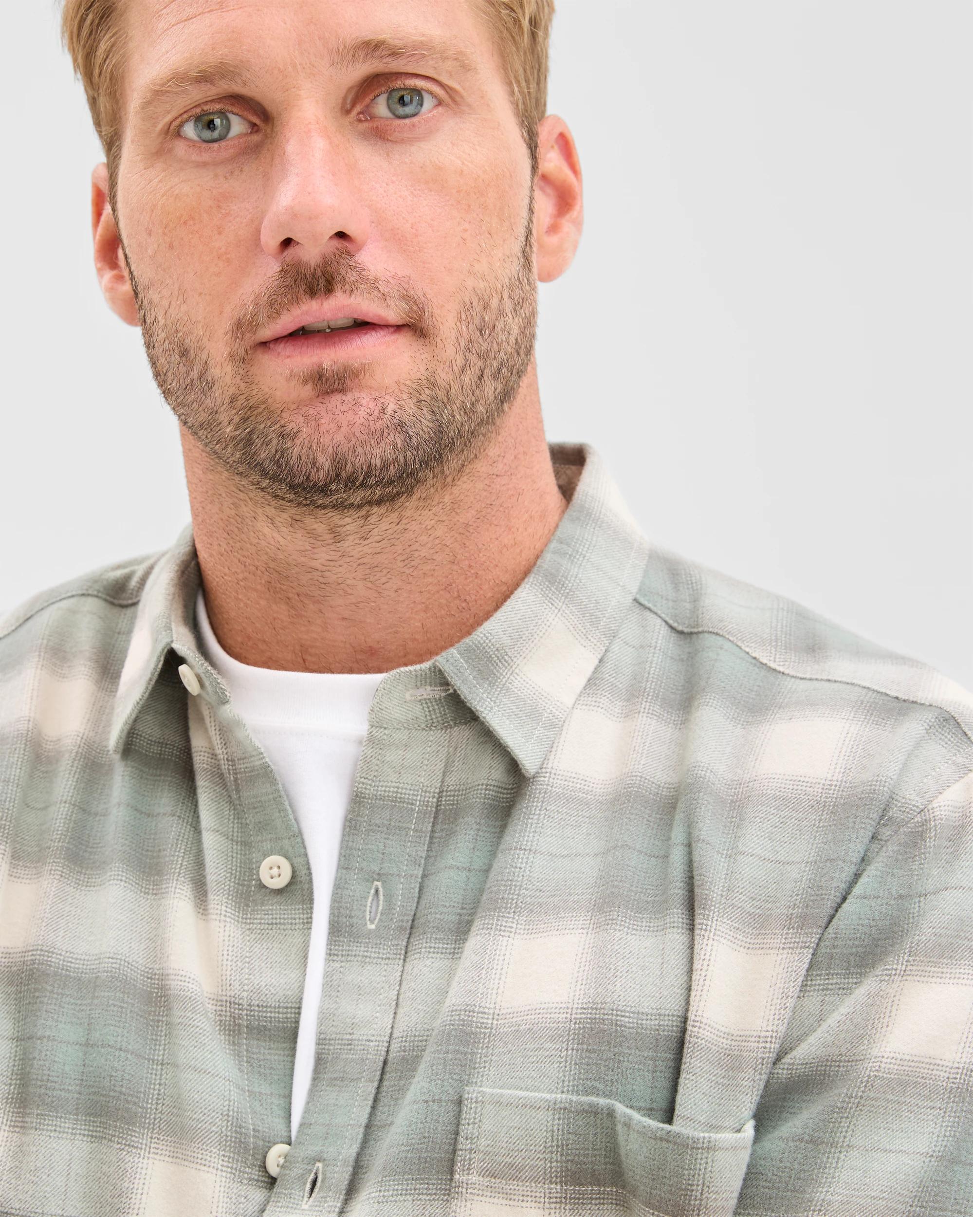 4 Target Australian Cotton Long Sleeve Flannelette Shirt FOG, 4 of 5