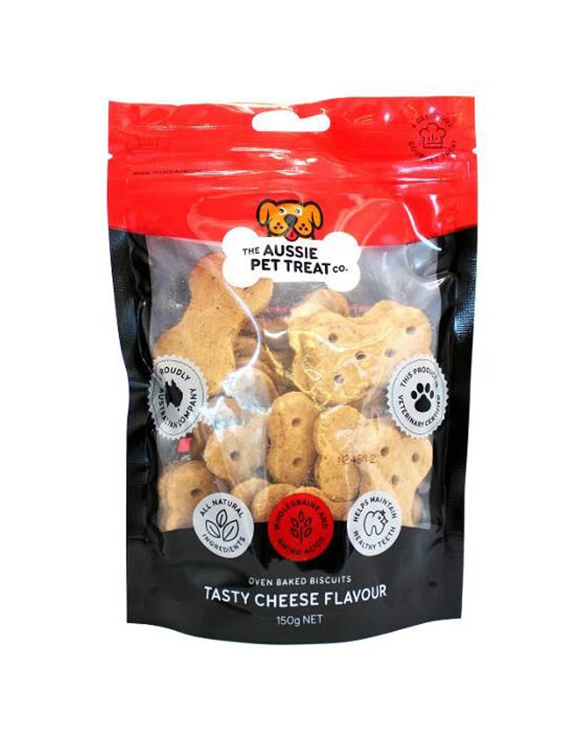 1 The Aussie Pet Treat Co Dog Biscuit Tasty Cheese 150g - Natural, 1 of 2