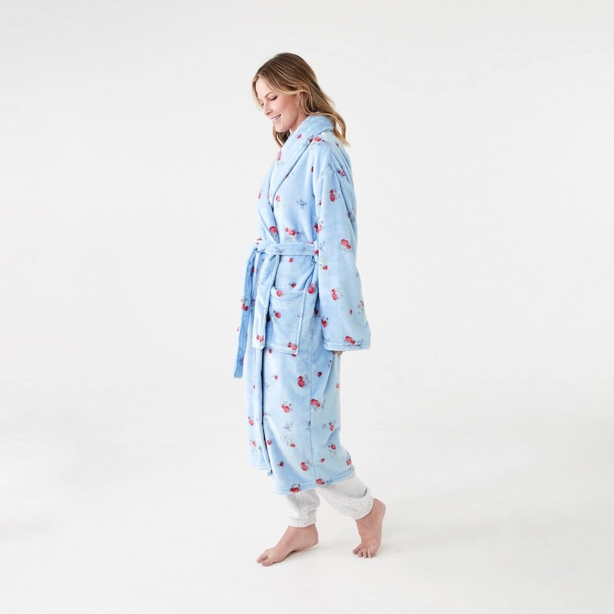 2 Printed Fleece Gown HALO BERRY HALOGEN BLUE, 2 of 7