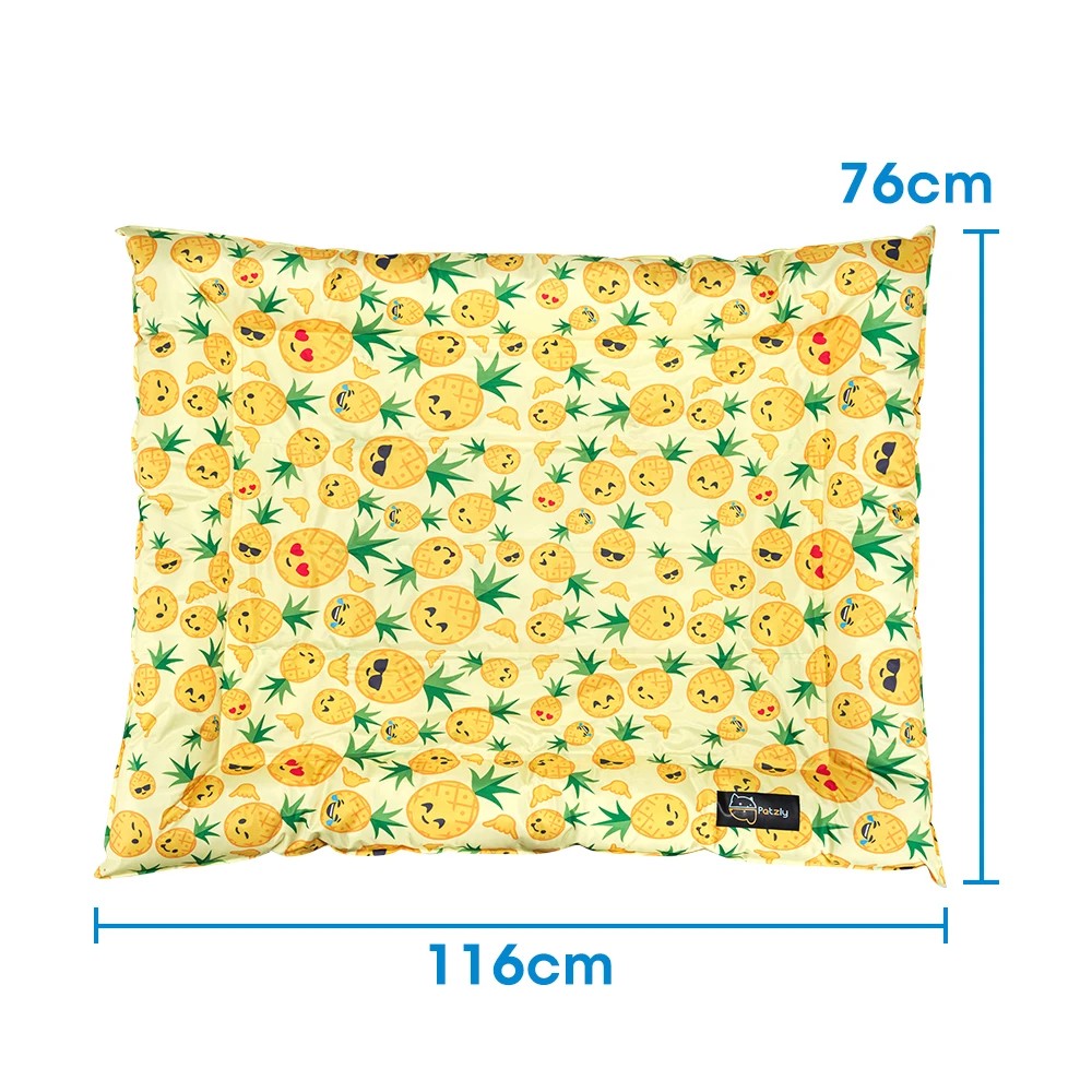 2 Petzly Pet Cooling Mat Dog Cat Bed Non-Toxic Gel Summer Pad 76x116CM - Yellow, 2 of 3
