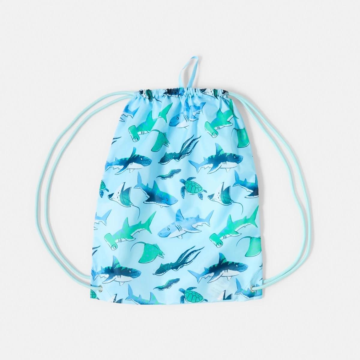 1 Drawstring Bag BLUE SEA ANIMALS, 1 of 4