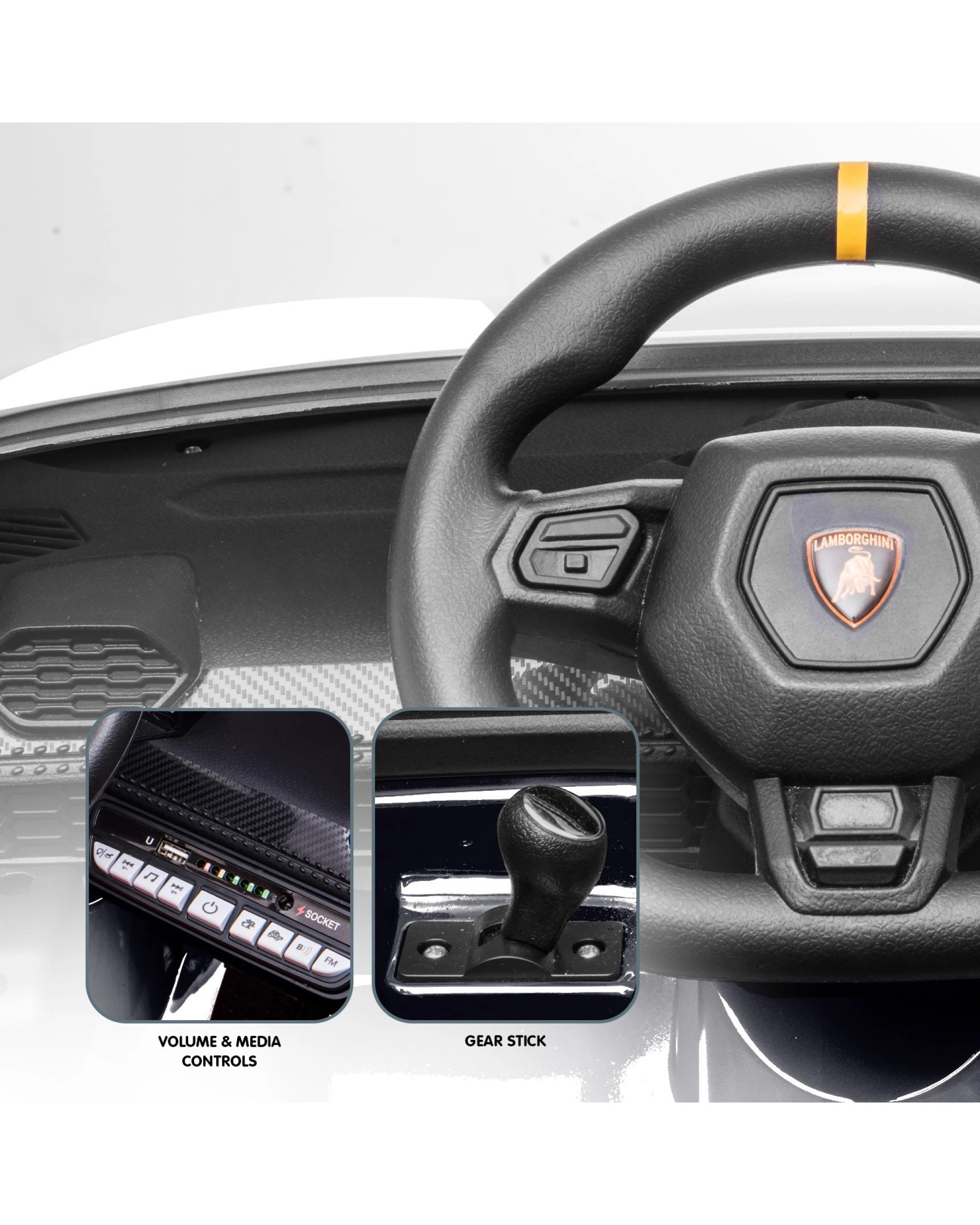 6 Kahuna Lamborghini Performante Kids Electric Ride On Car Black, 6 of 10