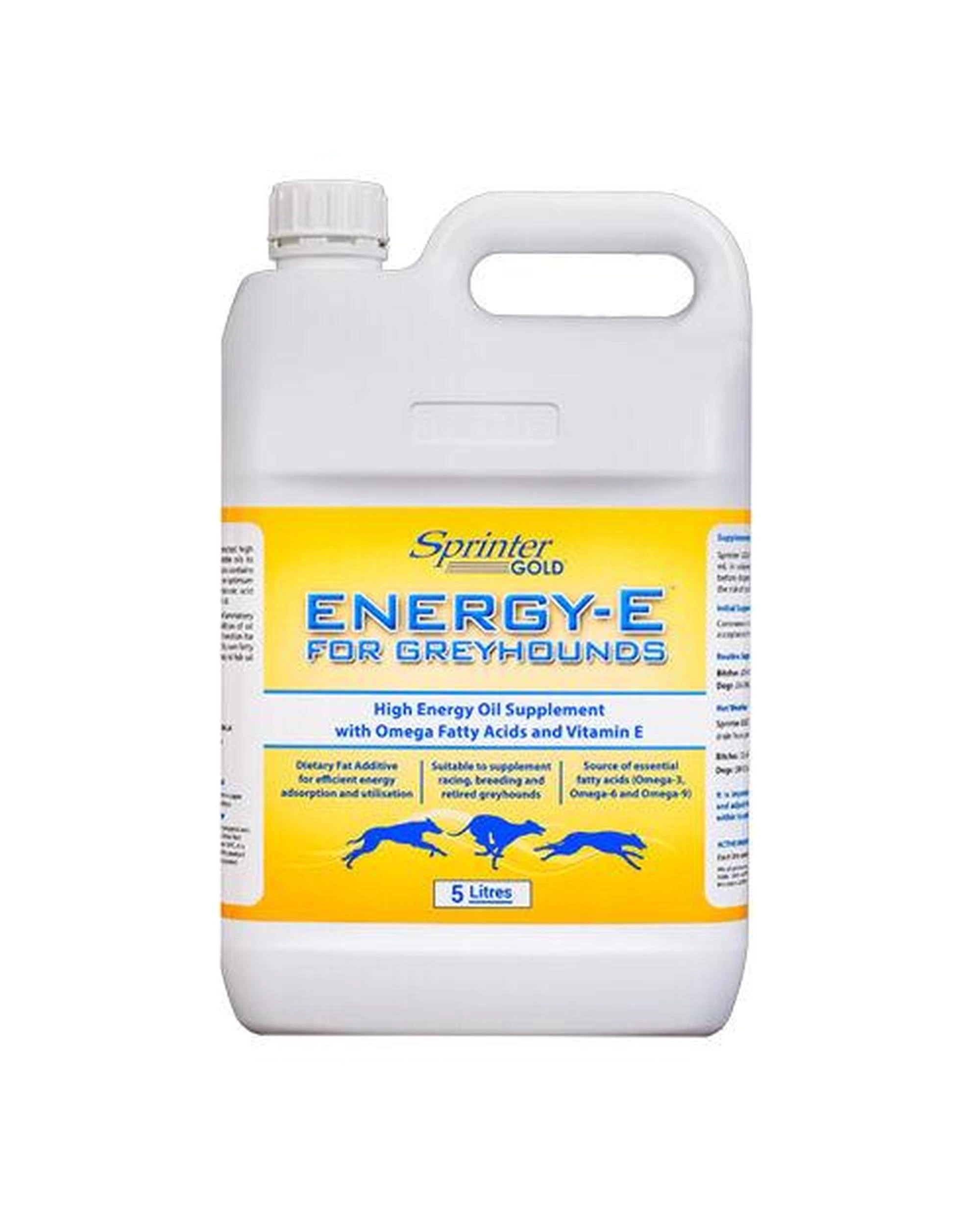2 Sprinter Gold Energy E Oil High Energy Greyhound Supplement 5L, 2 of 2