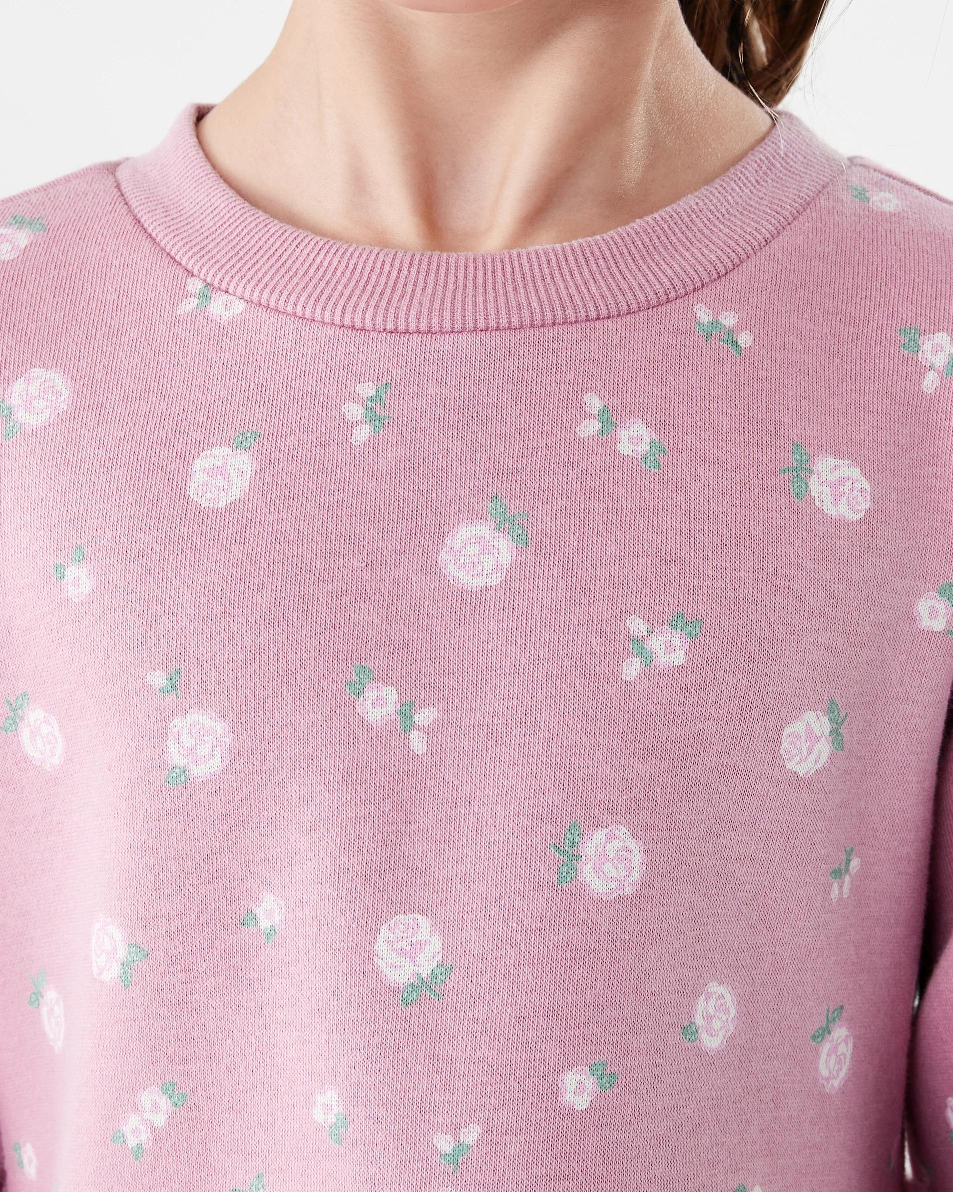 4 Long Sleeve Fleece Tutu Dress Pink Rose, 4 of 8