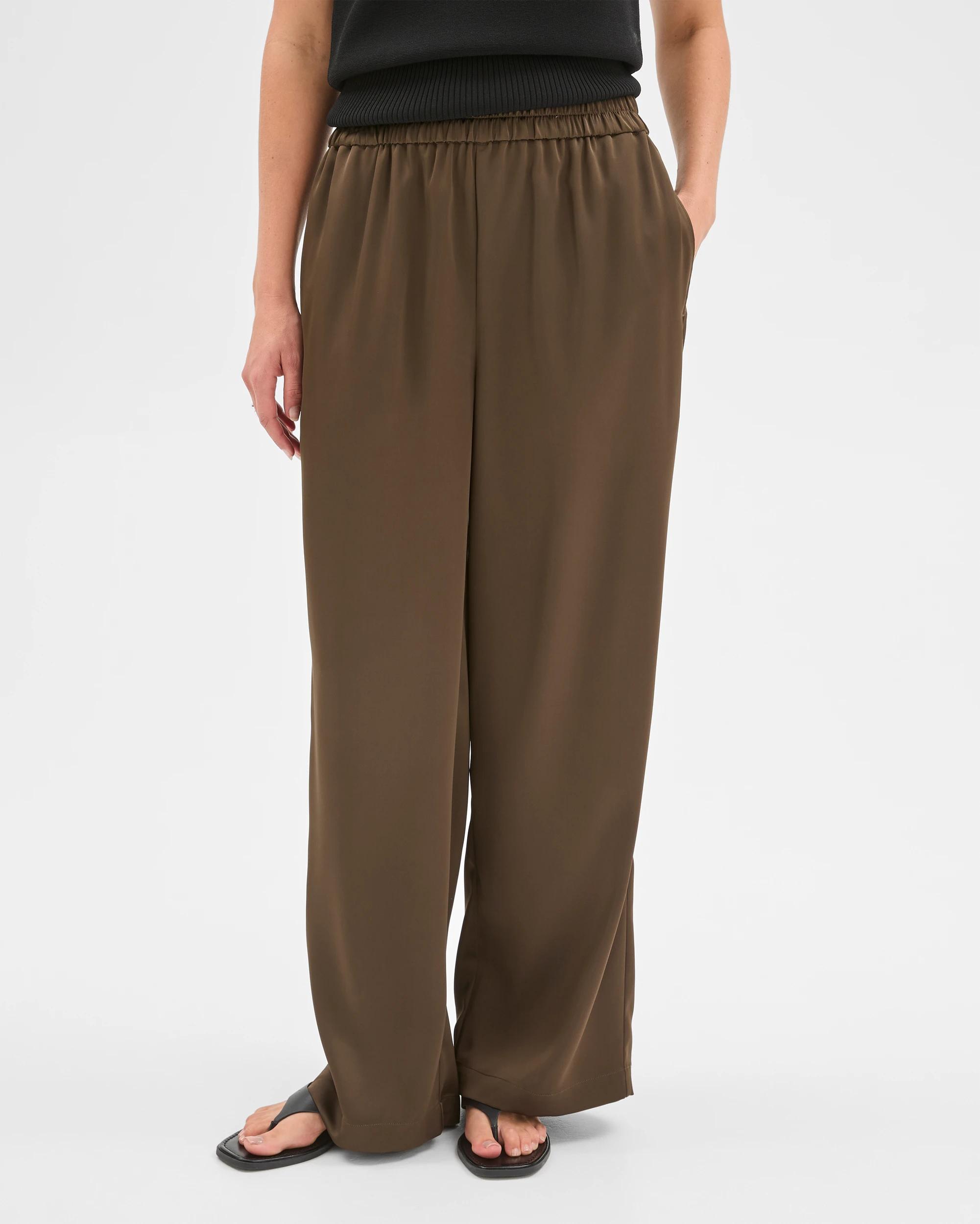 4 Preview Satin Pants DARK OLIVE, 4 of 7
