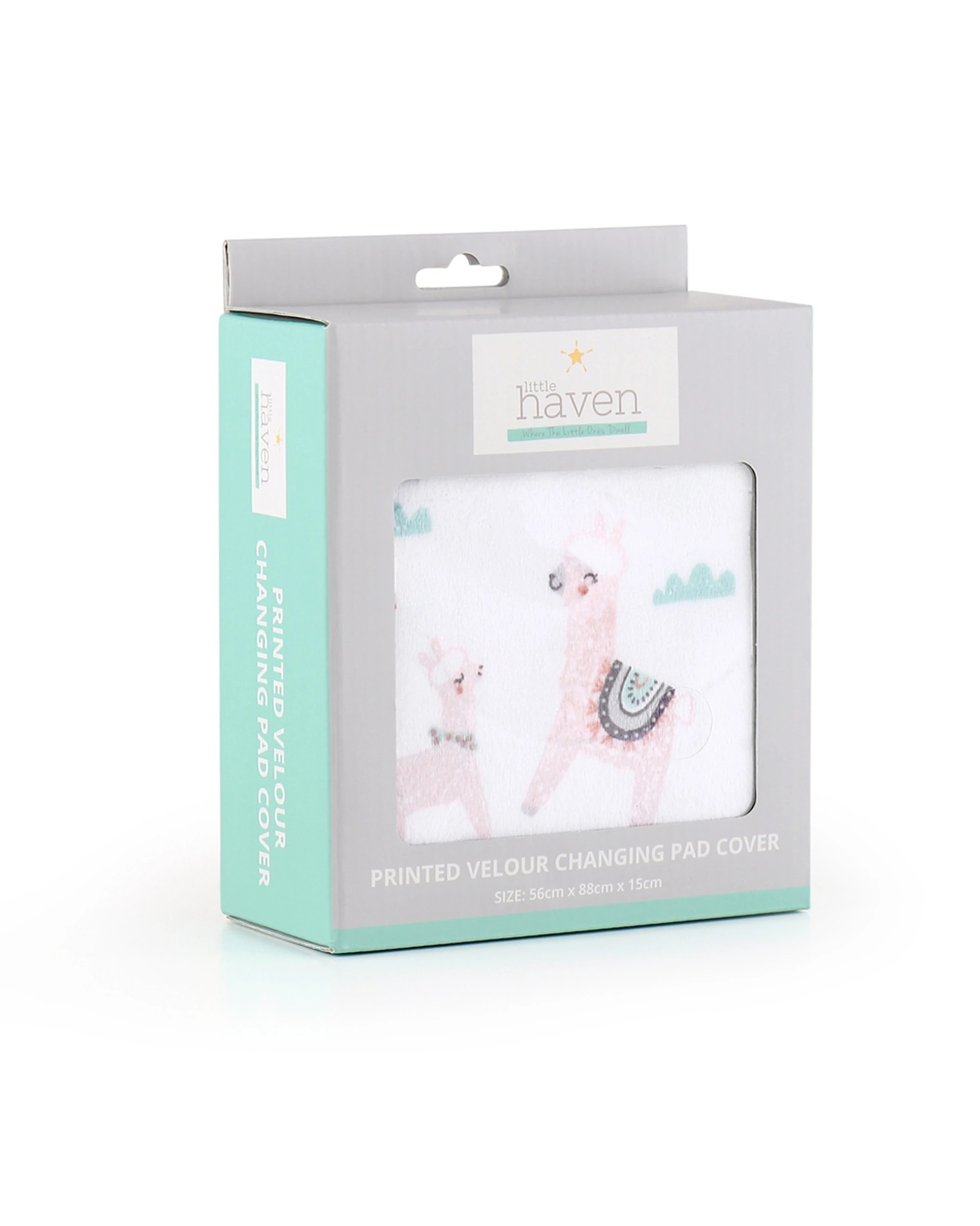 2 Little Haven Changing Pad Cover Velour Llama All Around Elastic Fits Most - Multi, 2 of 2