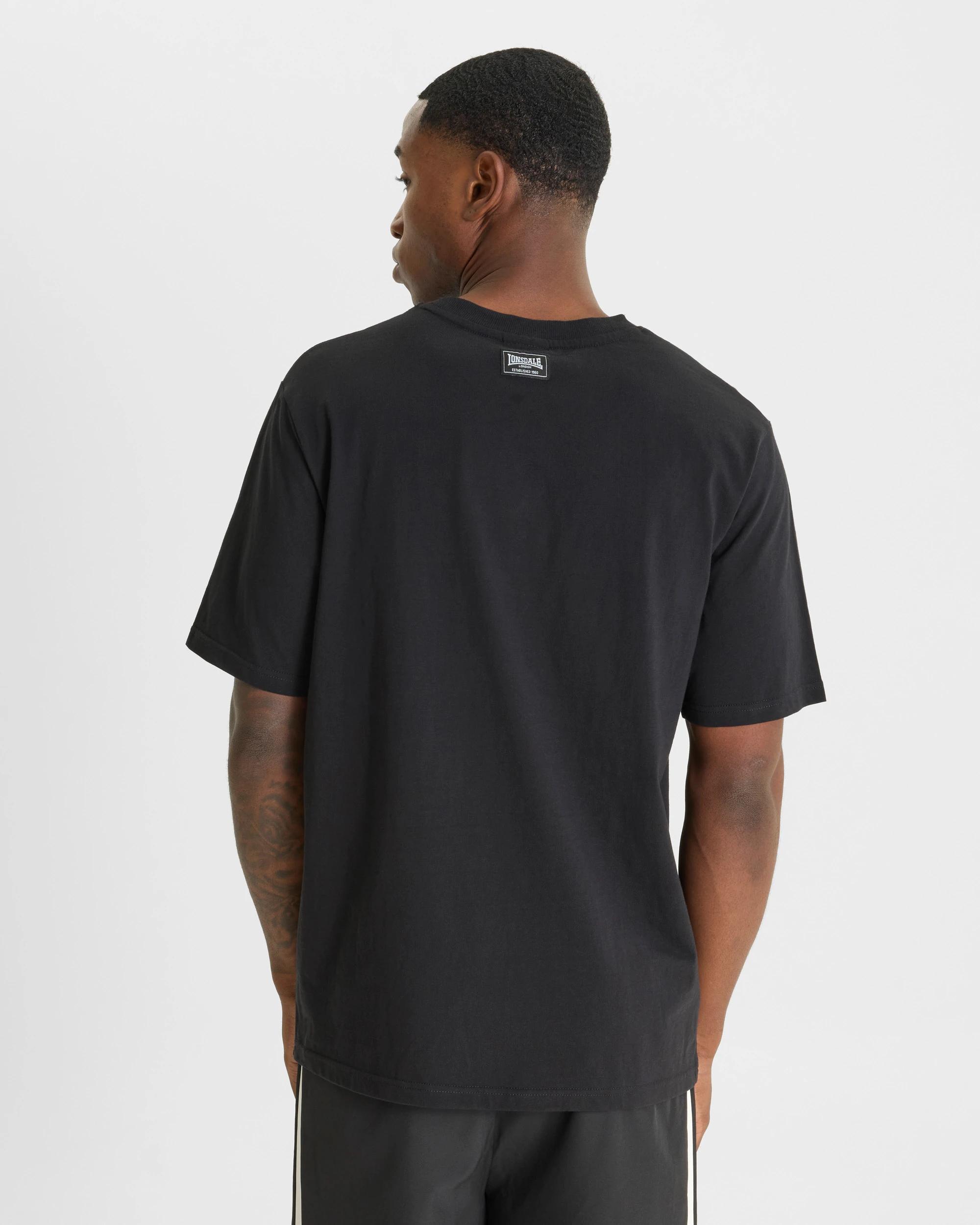 2 Lonsdale London Logo Short Sleeve T-Shirt BLACK, 2 of 6