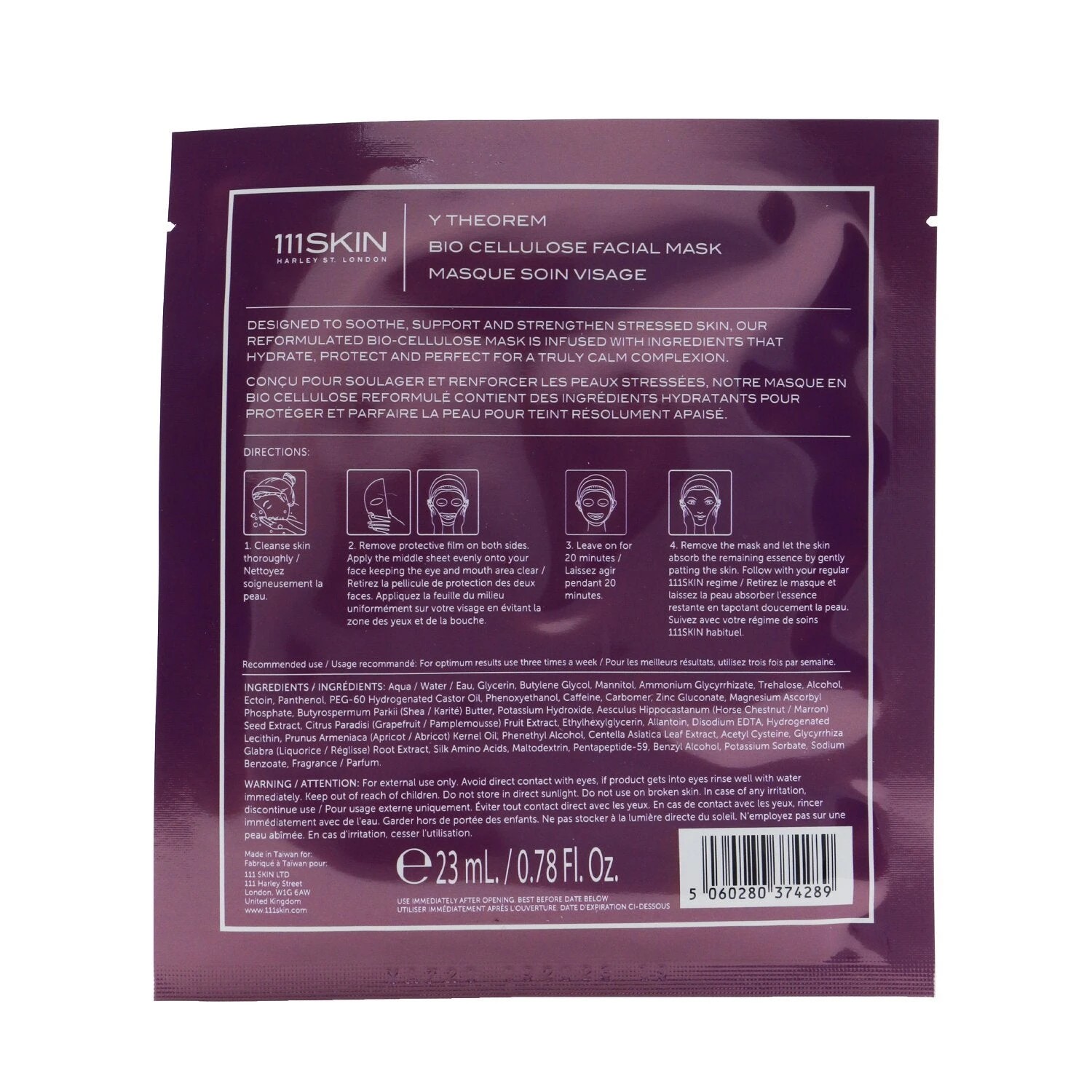 3 111Skin Y Theorem Bio Cellulose Facial Mask 5x23ml/0.78oz, 3 of 3