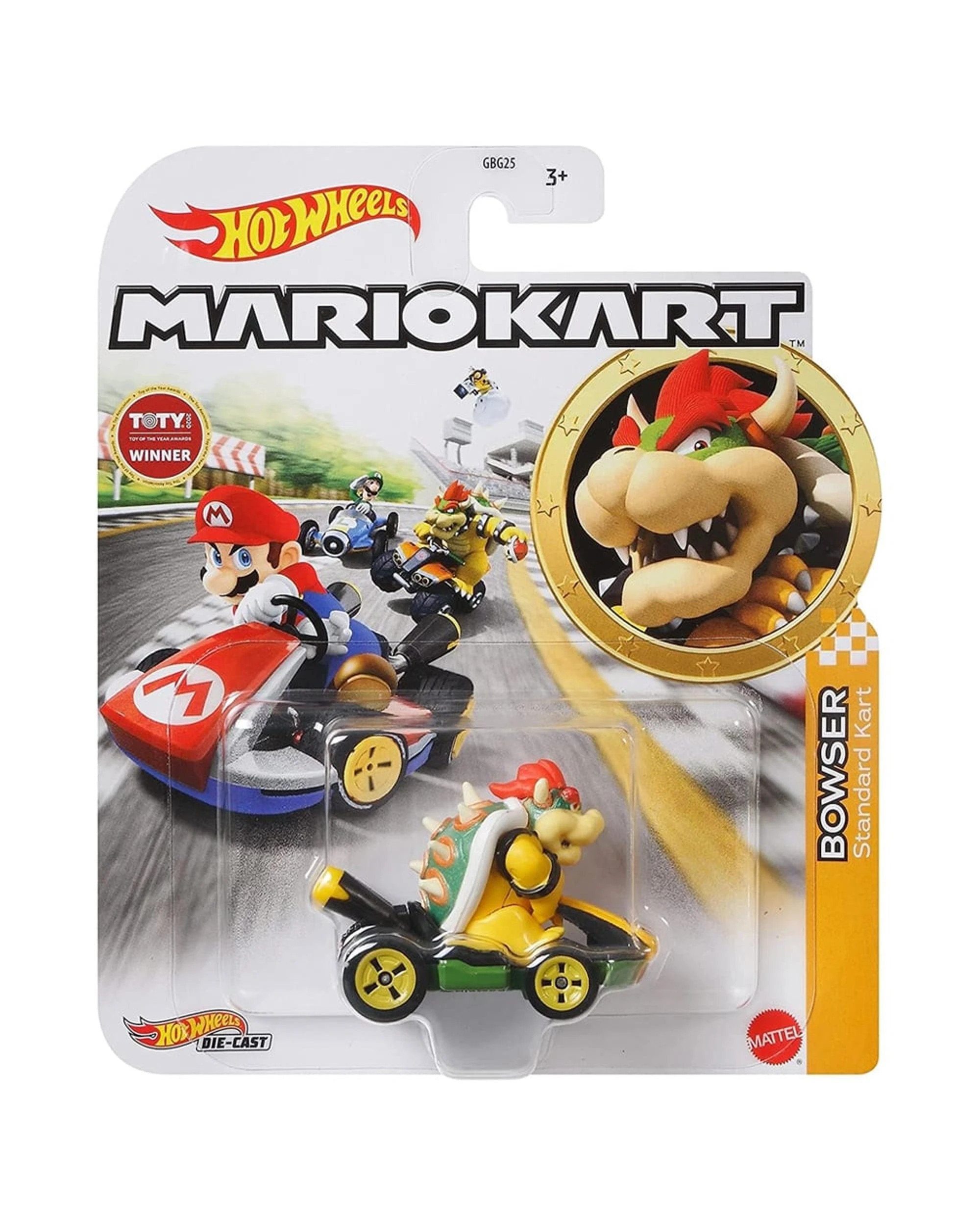 1 Hot Wheels Die Cast Mario Kart Bowser Standard Kart Pipe Frame, 1 of 1