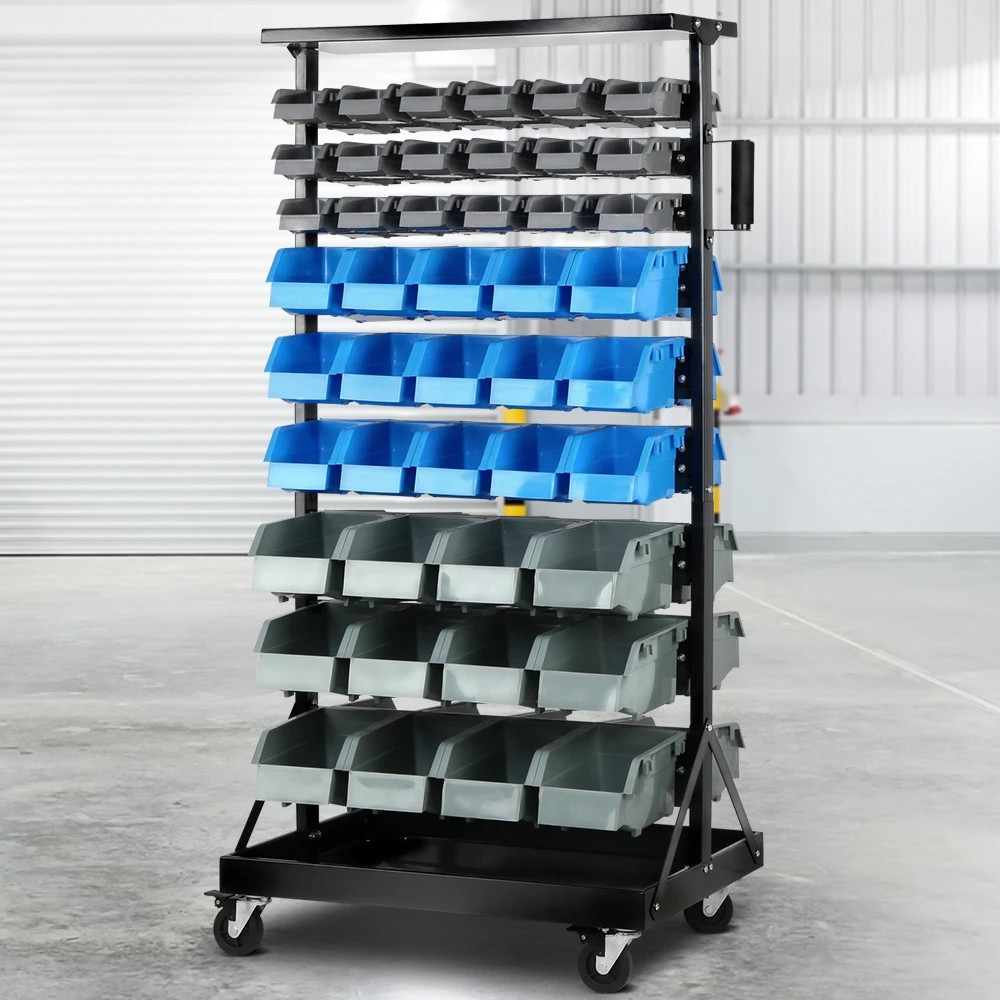 9 Giantz 90 Storage Bin Rack Stand Double-sided - Multi, 9 of 9