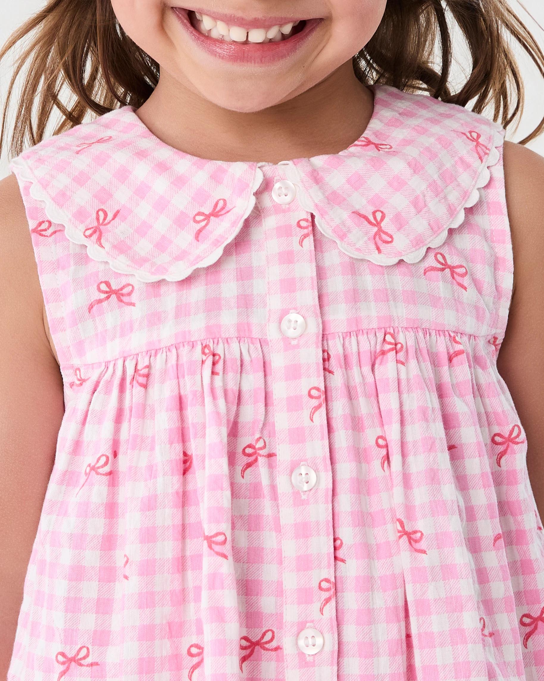 4 Collared Sleeveless Top Pnk Bows, 4 of 7