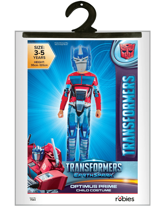 2 Piece Transformers Earthspark Optimus Prime Child Costume - 3-5 y