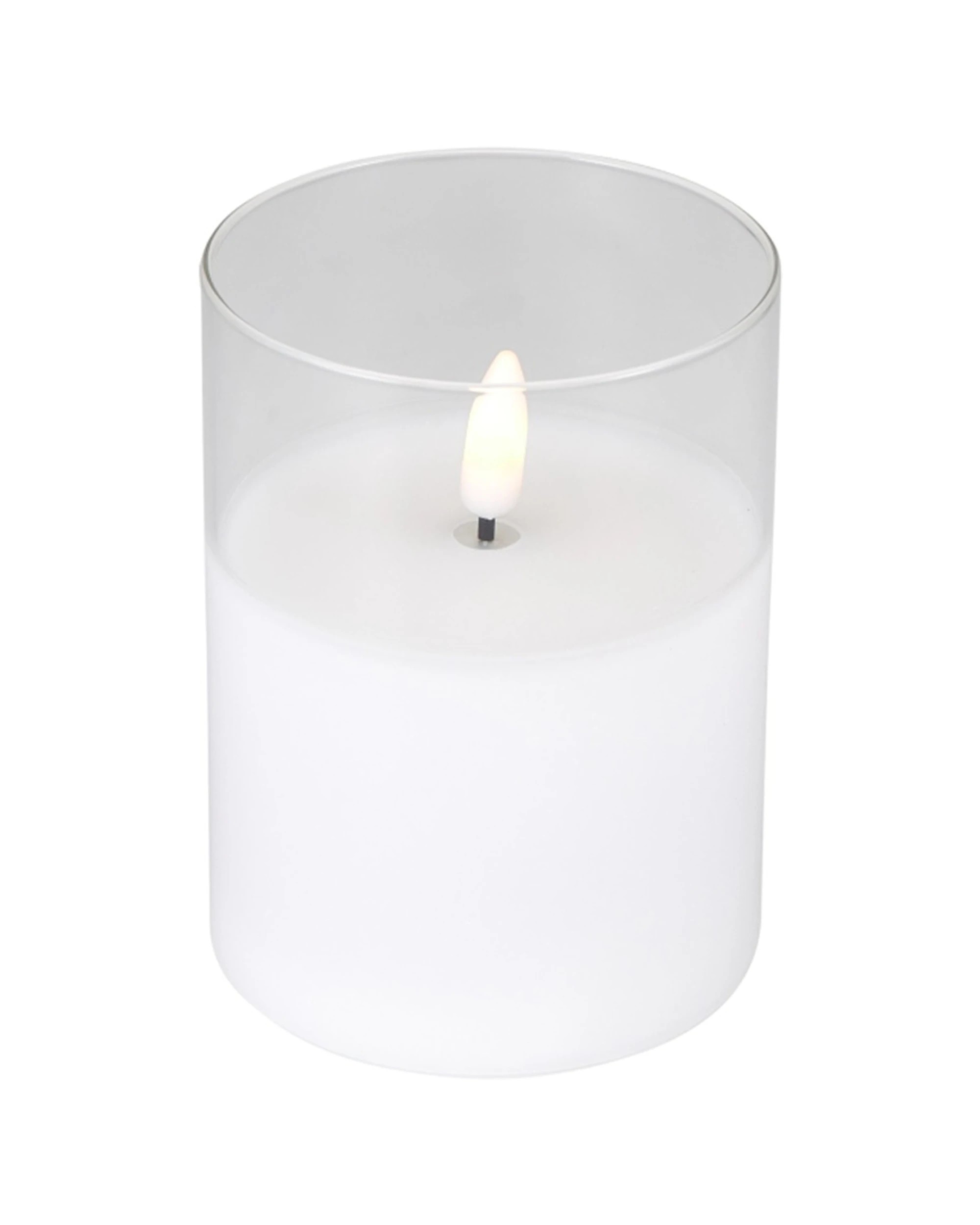 2 Maxwell & Williams 3pc Let's Get Lit LED Flameless Candles In Glass Set - White, 2 of 4