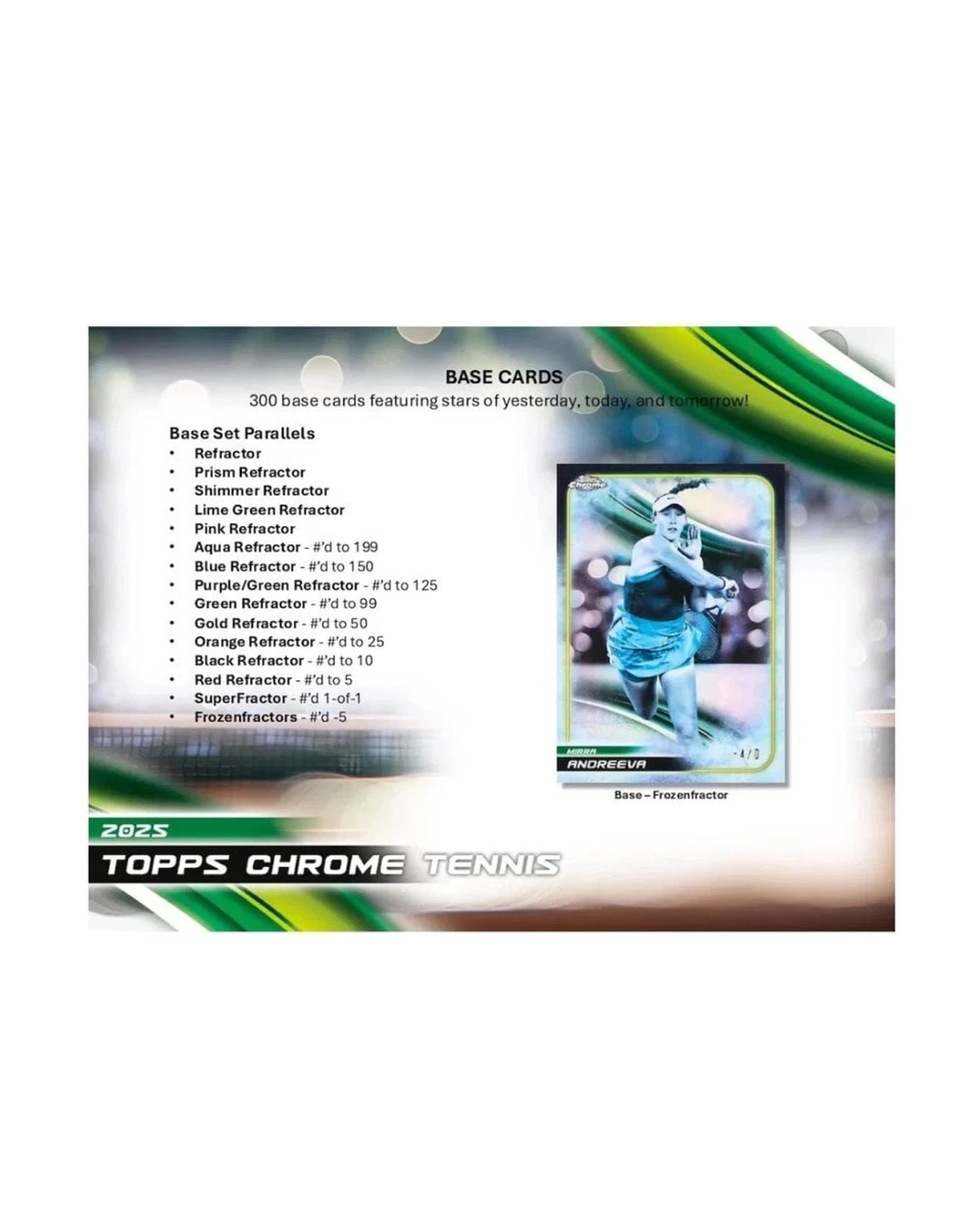 5 Topps Chrome Tennis 2025 Hobby Pack, 5 of 6