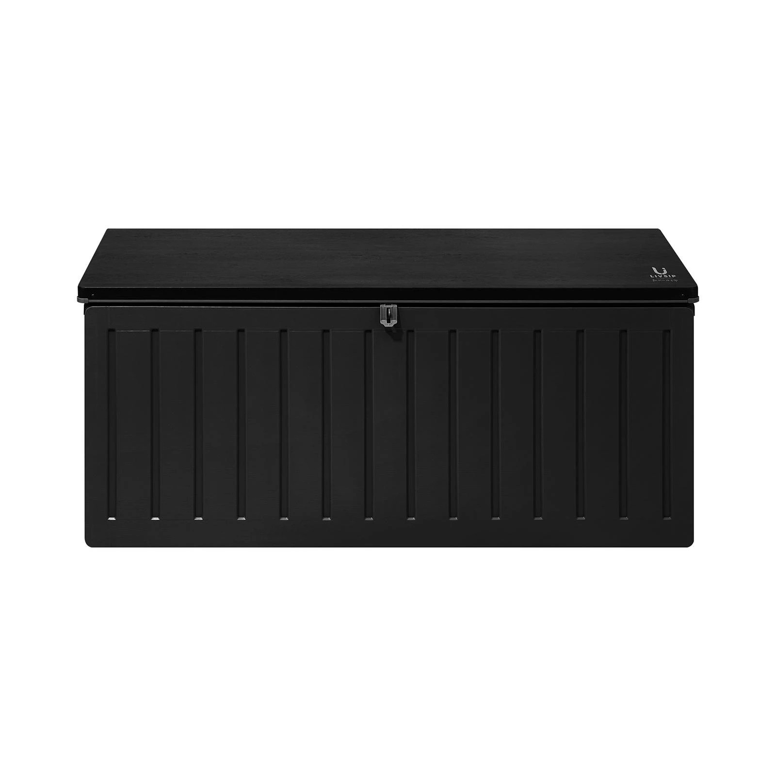 6 Livsip Outdoor Storage Box Bench 490L Cabinet Container Garden Deck Tool - Black, 6 of 8