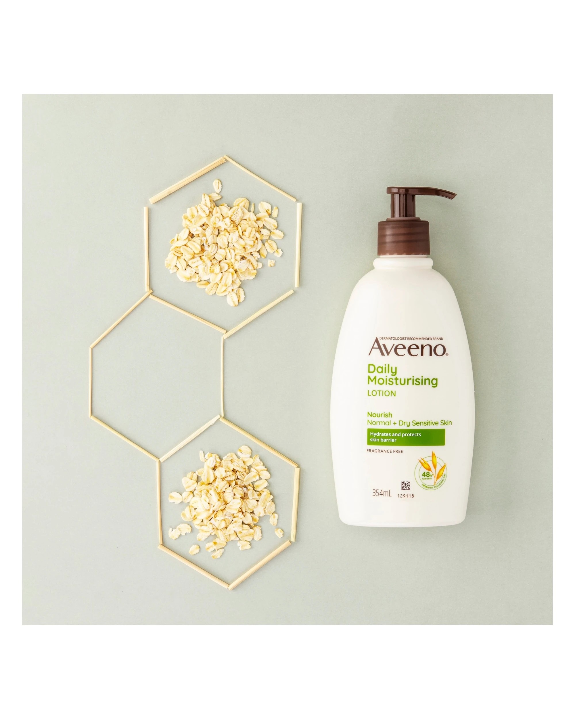 5 Aveeno Daily Moisturising Body Lotion 354ml - Prebiotic Colloidal Oatmeal, 5 of 5