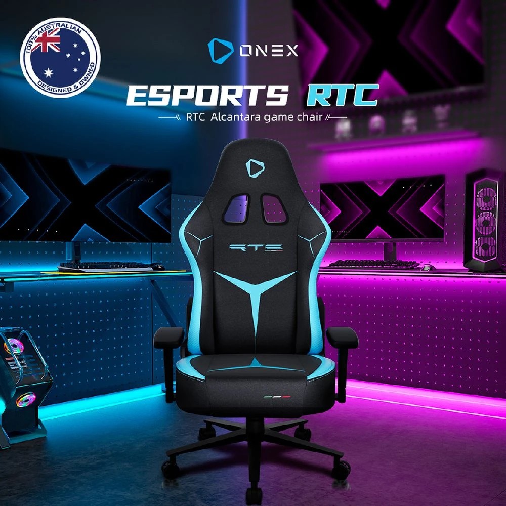 7 ONEX RTC Embrace Large Alcantara Premium Gaming Chair Blue Gaming Chairs, 7 of 10