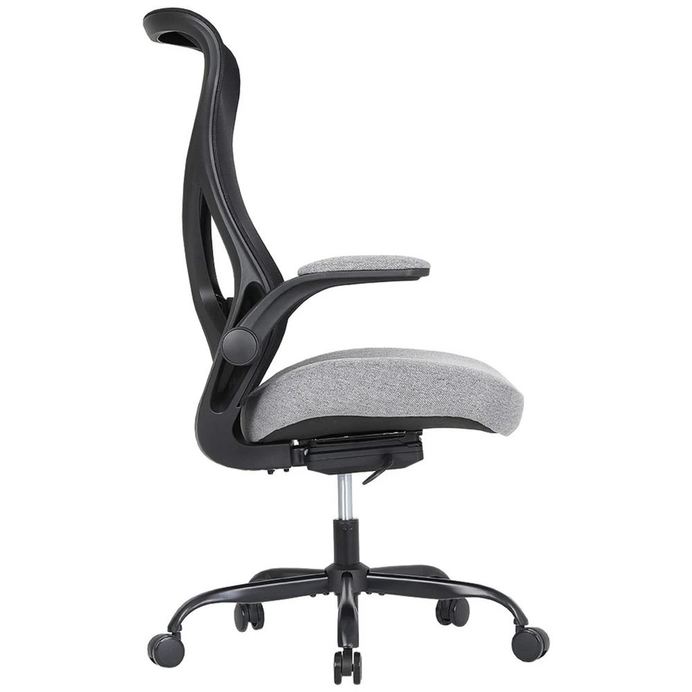 2 J.Burrows Kingston Ergonomic Fabric Chair Grey Ergonomic Chairs and Desk Chairs, 2 of 10