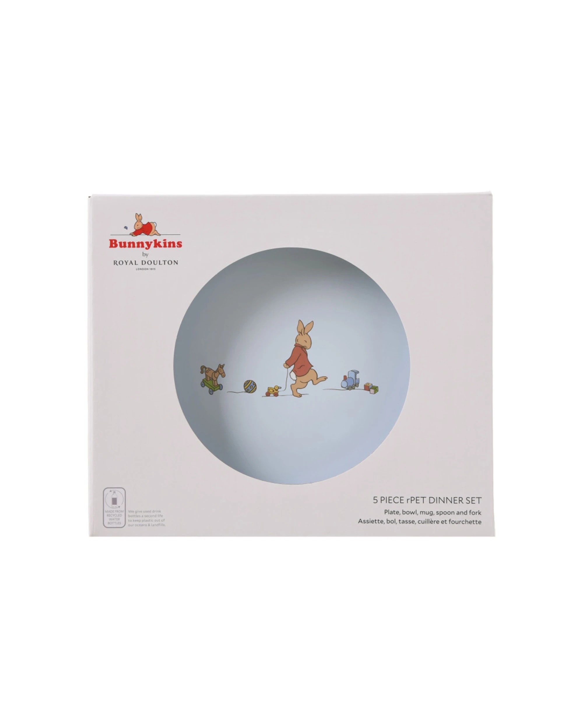 2 Bunnykins 5pc Feeding Set Children's EcoFriendly Dinnerware - Blue, 2 of 5