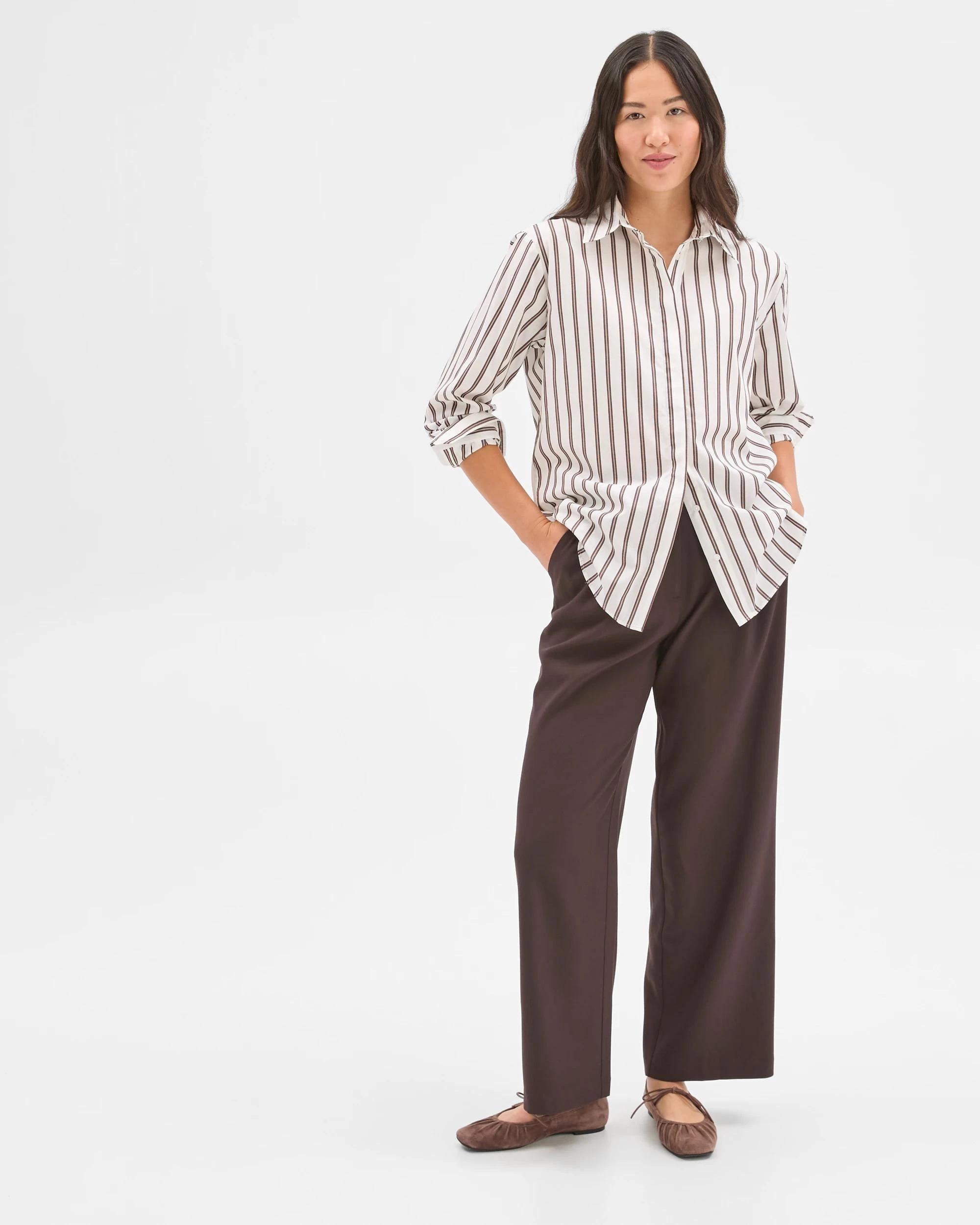 2 Preview Australian Cotton Poplin Shirt CLOUD DANCER, 2 of 6