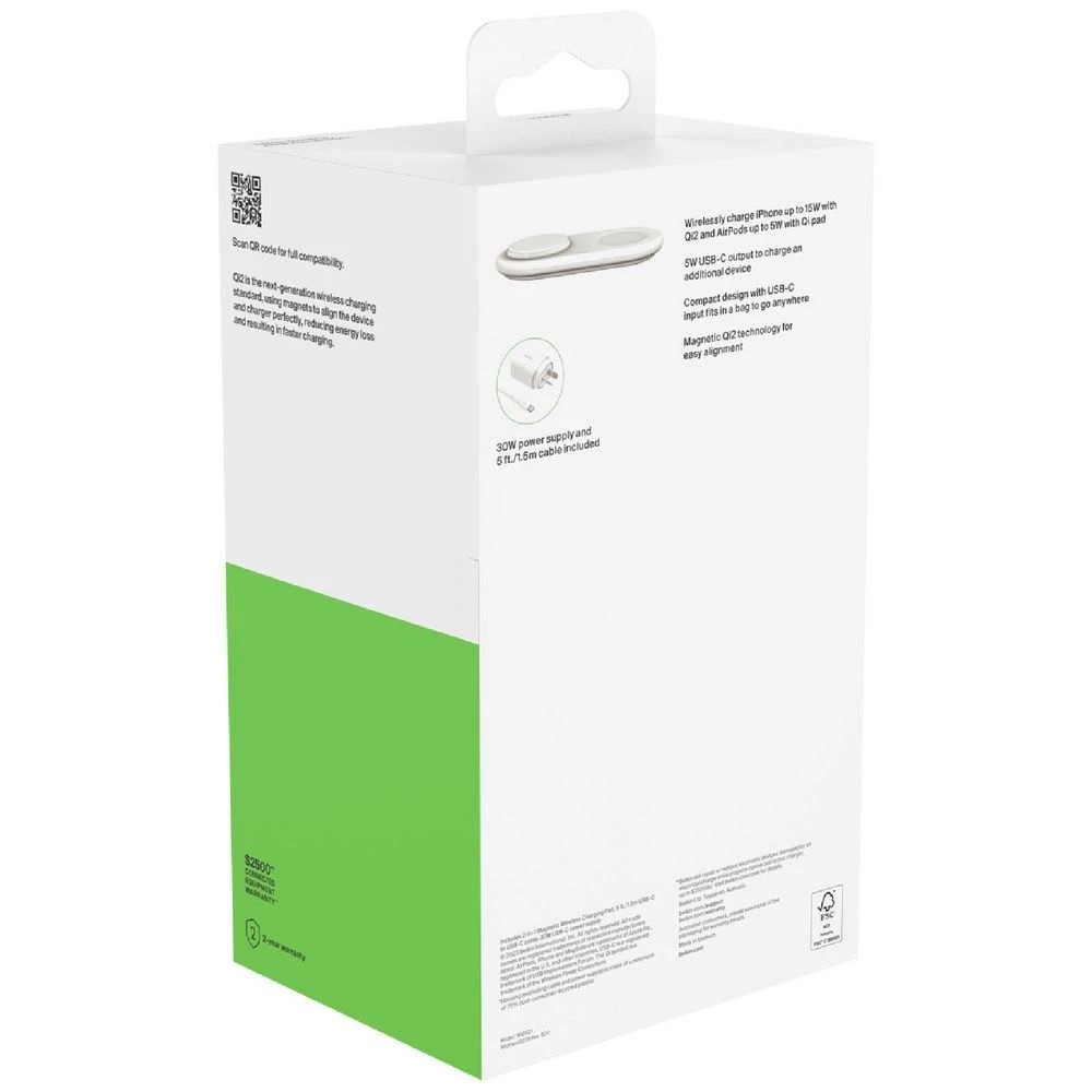 6 Belkin Qi2 2-in-1 Wireless Charging Pad 15w White, 6 of 8