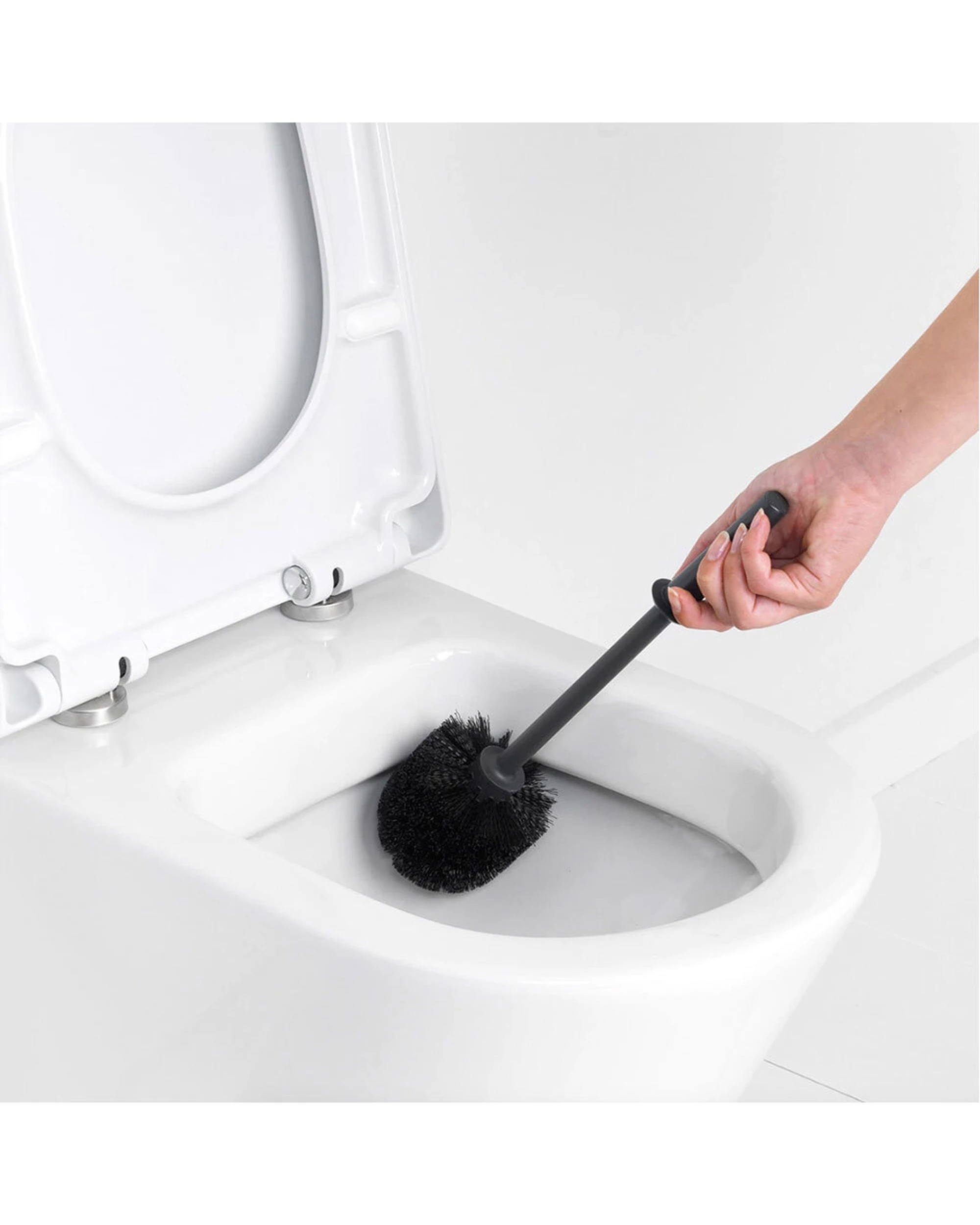 4 Brabantia Toilet Brush And Holder Discreet Corrosion Resistant Stable Base - Black, 4 of 5