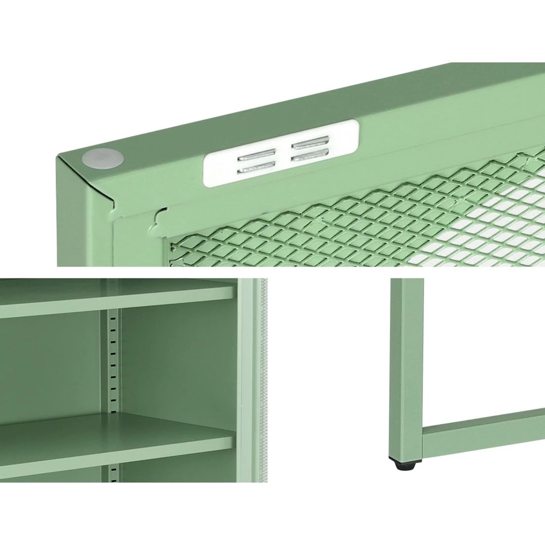 8 Artiss Buffet Sideboard Metal Cabinet
 - Green, 8 of 8
