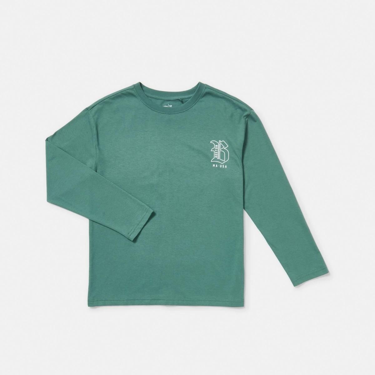 7 Long Sleeve Print T-shirt Grn Boston, 7 of 8