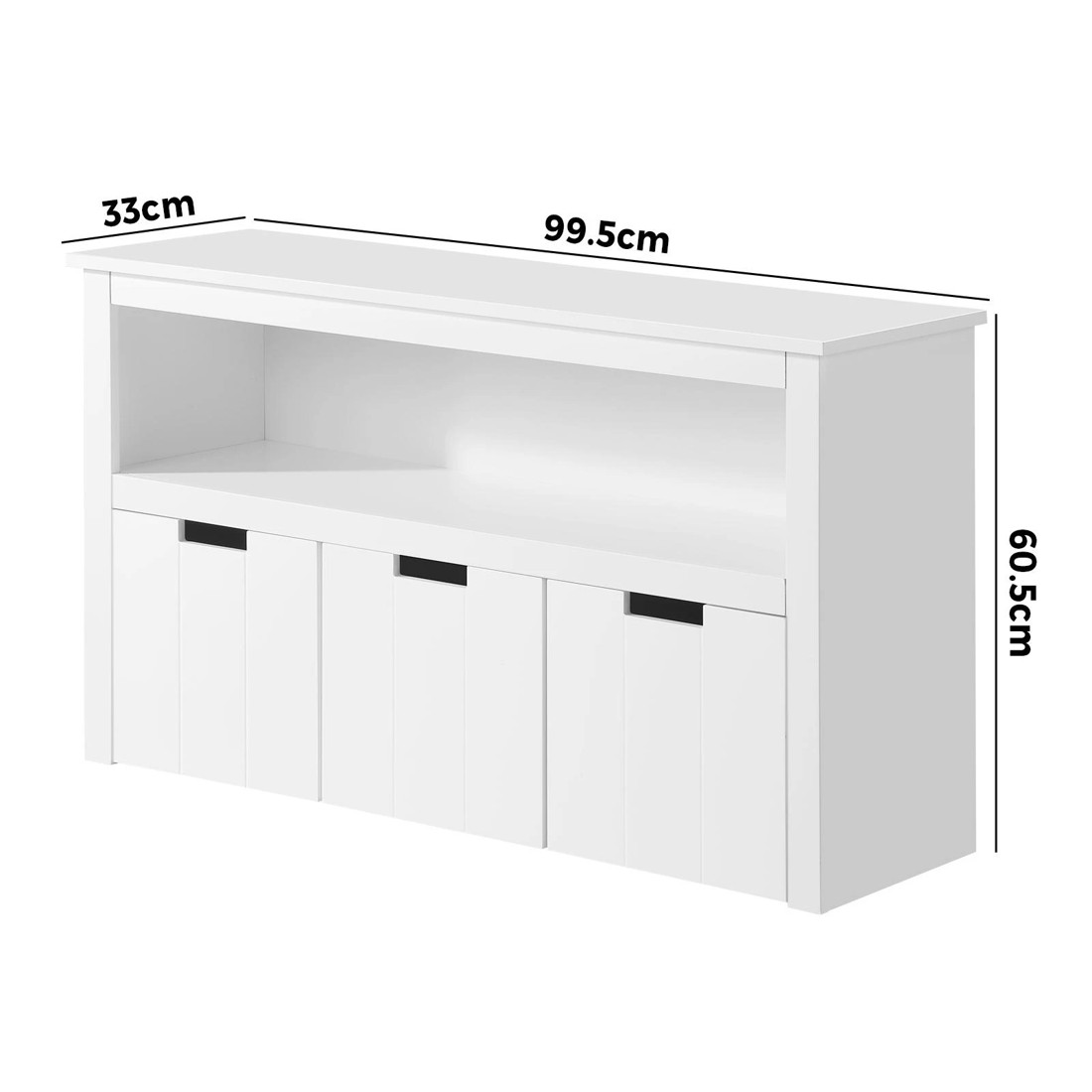 2 Oikiture Wooden Kids Toy Storage Cabinet Bookshelf With Portable Storage Box
 - White, 2 of 10