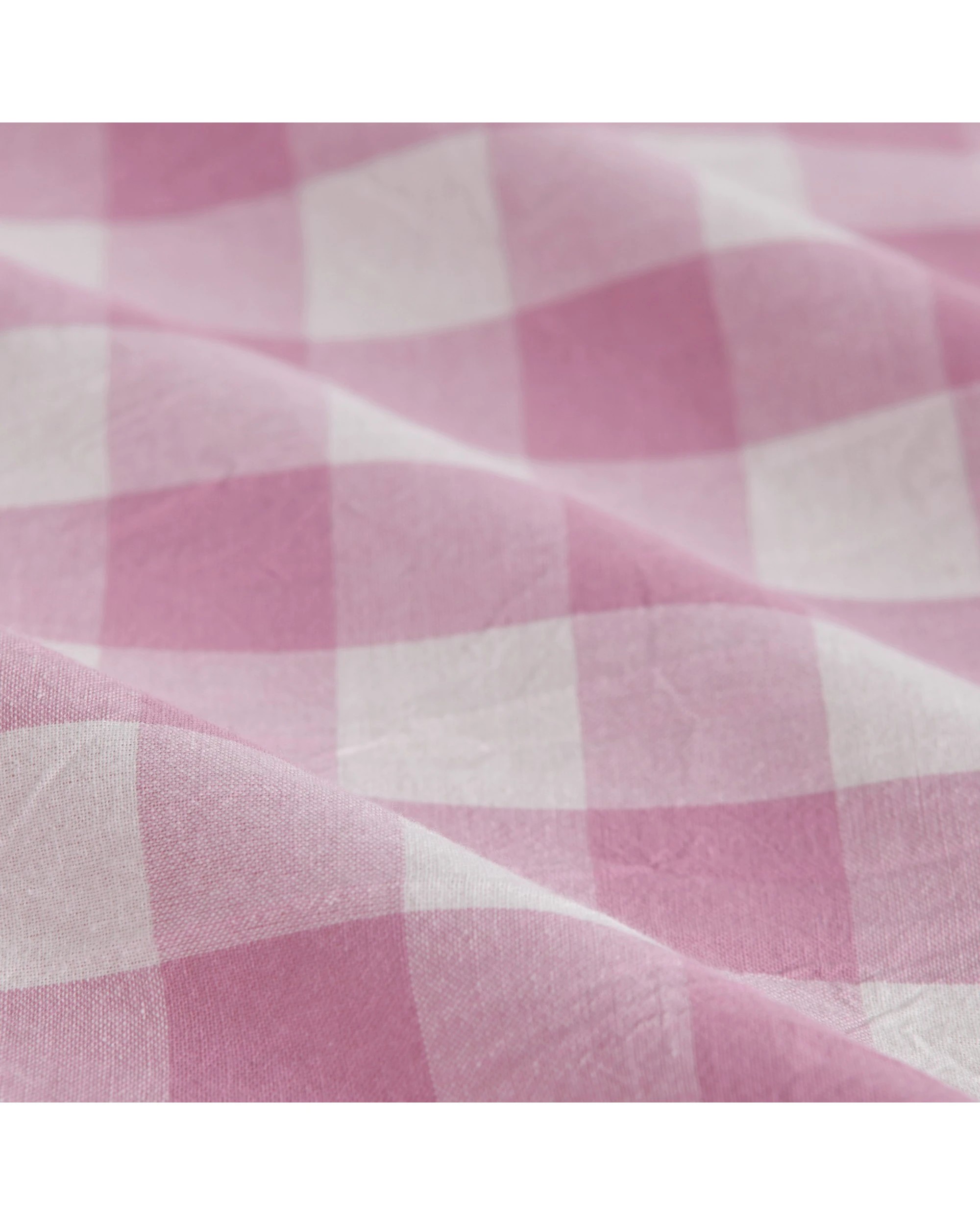 3 Dreamaker Lola Yarn Dyed Washed Cotton Gingham Quilt Cover Set - King Bed - Pearl Pink, 3 of 6