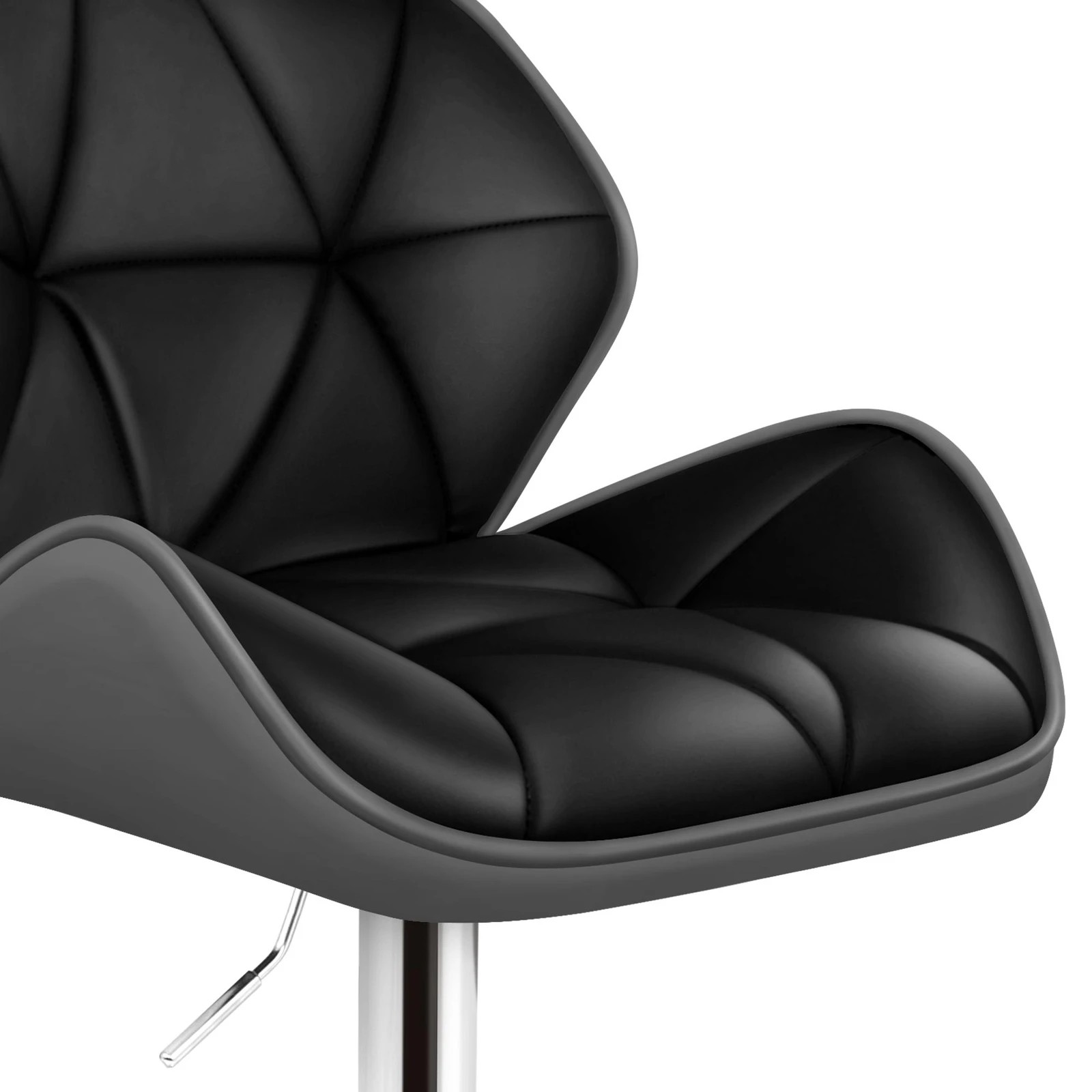 6 Alfordson 4x Bar Stools Willa Kitchen Gas Lift Swivel Chair Leather - Black, 6 of 9