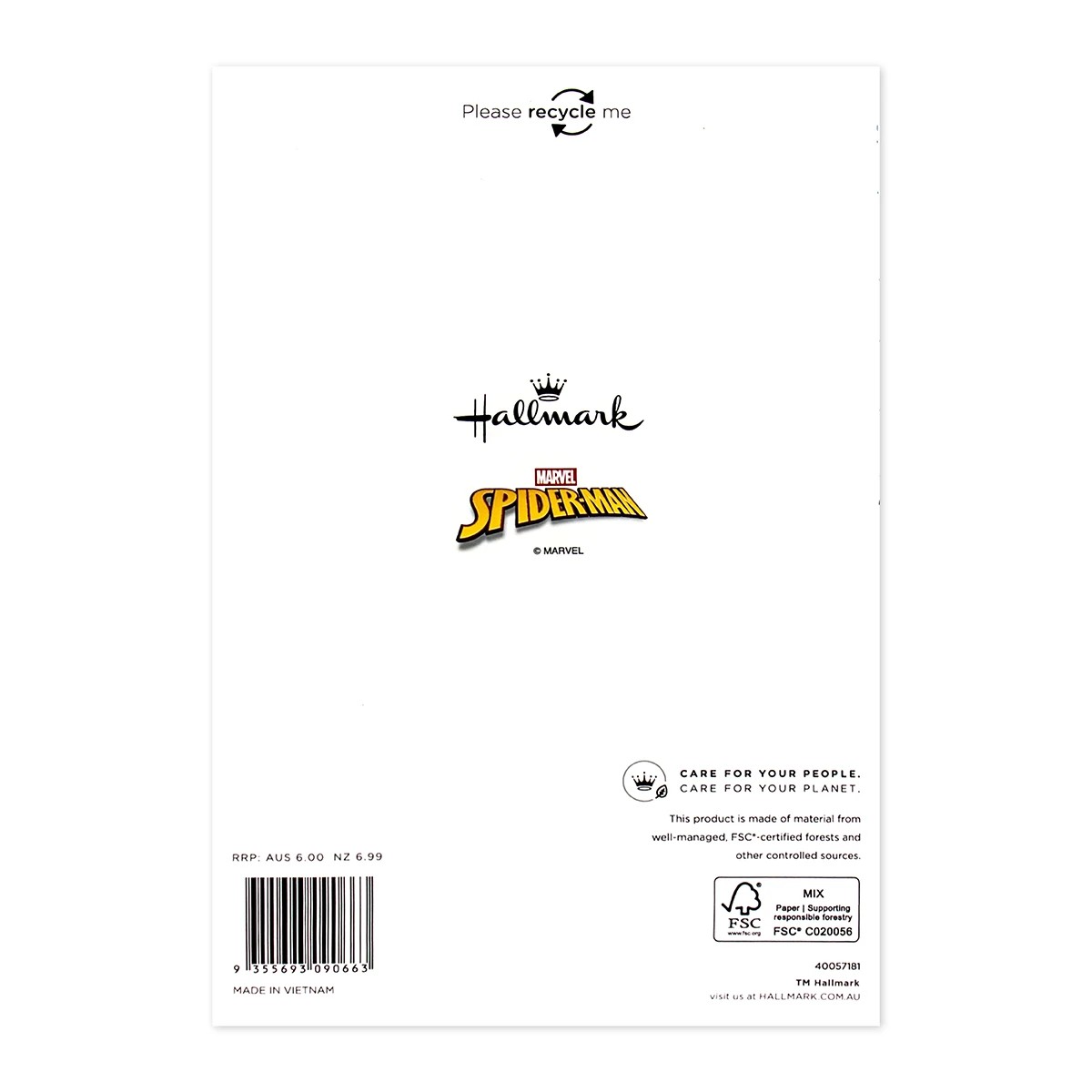 Hallmark Christmas Card - Spider-Man - Kmart