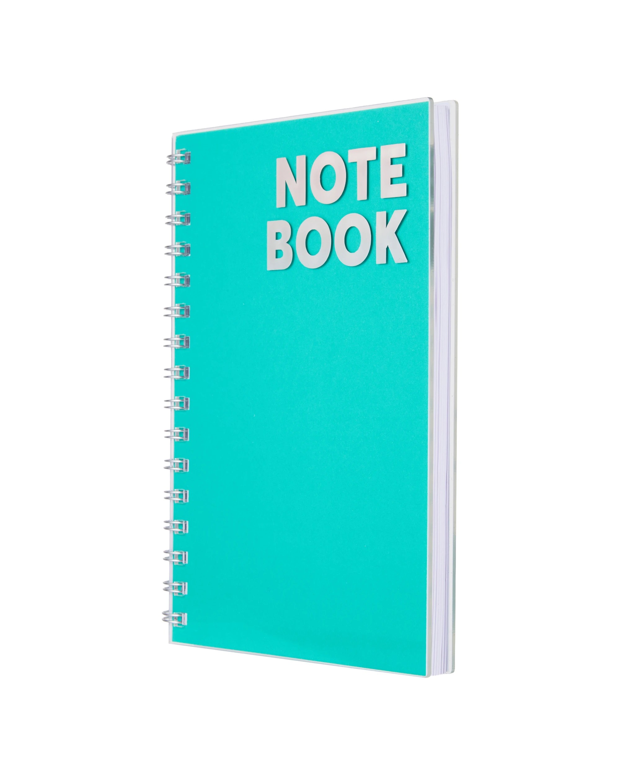 3 A5 Notebook Green Acrylic Cover 80gsm 160 Pages, 3 of 4