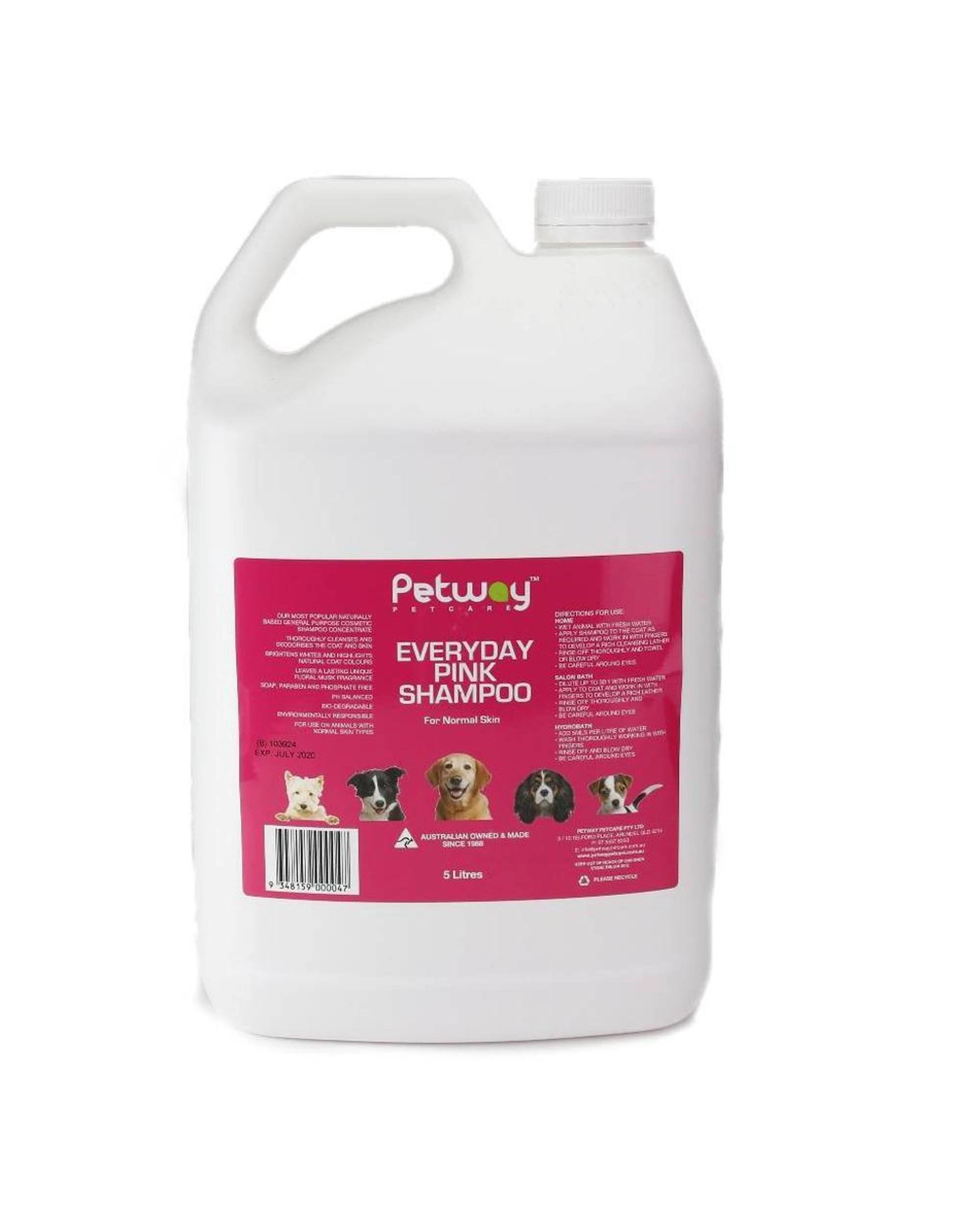 1 Petway Petcare Everyday Pink Dog Grooming Shampoo 5L, 1 of 1