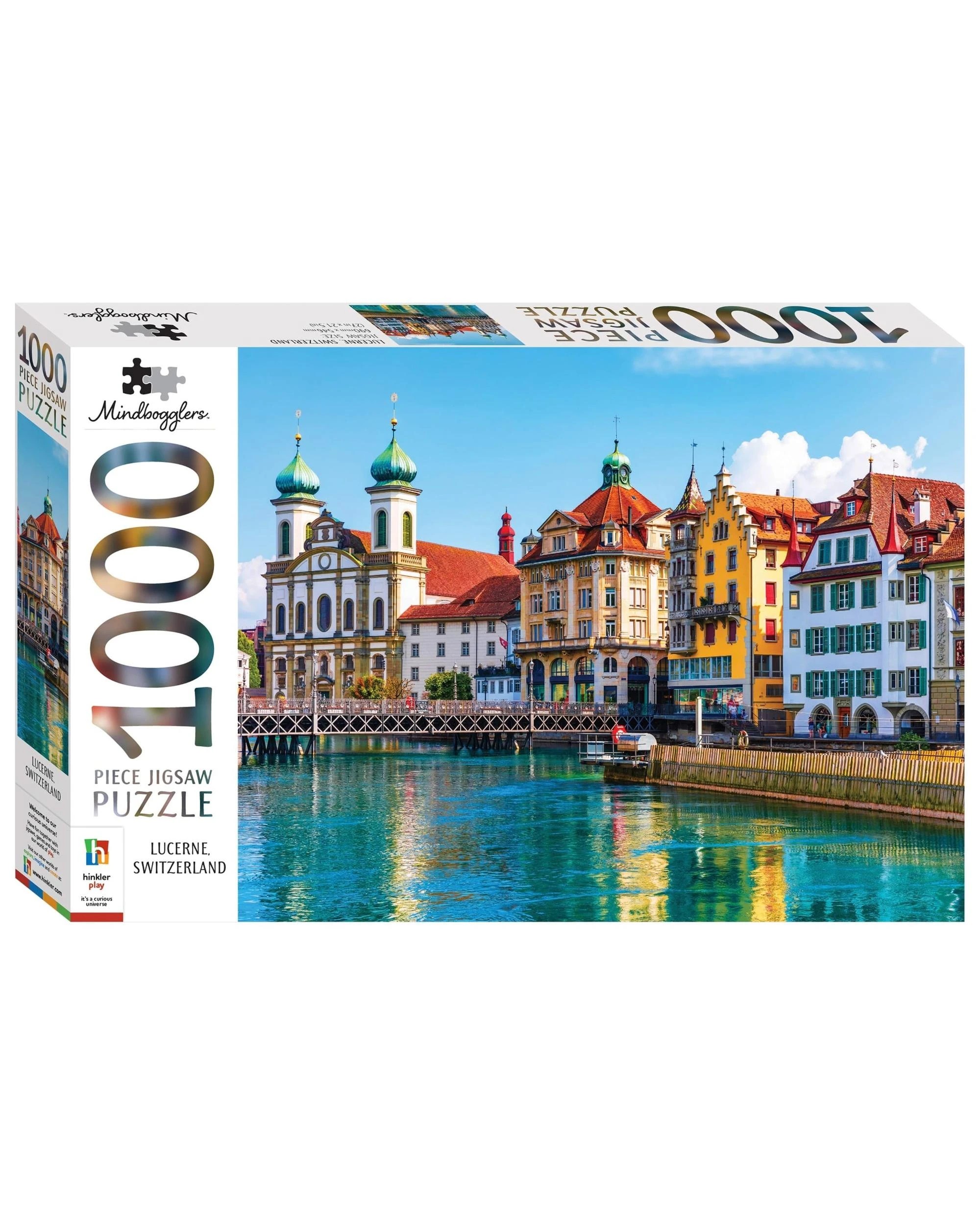 1 Hinkler Mindbogglers Lucerne Switzerland 1000 Piece Puzzle, 1 of 3