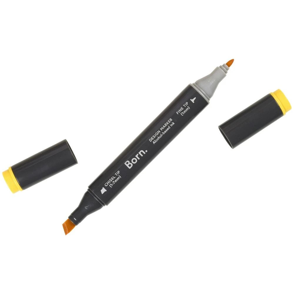 3 Born Professional Dual-Tip Artist Marker Sunflower Y696, 3 of 4