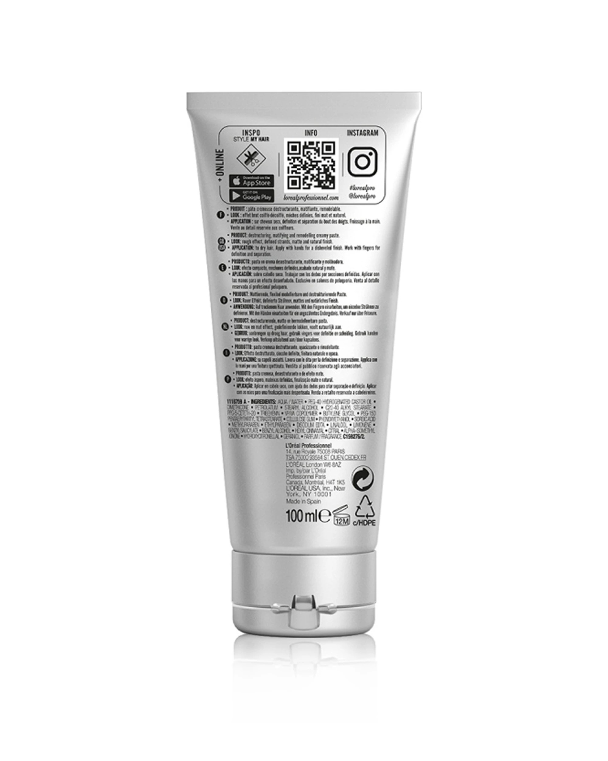 2 L'Oréal Professionnel Tecni.ART Flex Depolish Styling Paste 100ml - Silver, 2 of 2