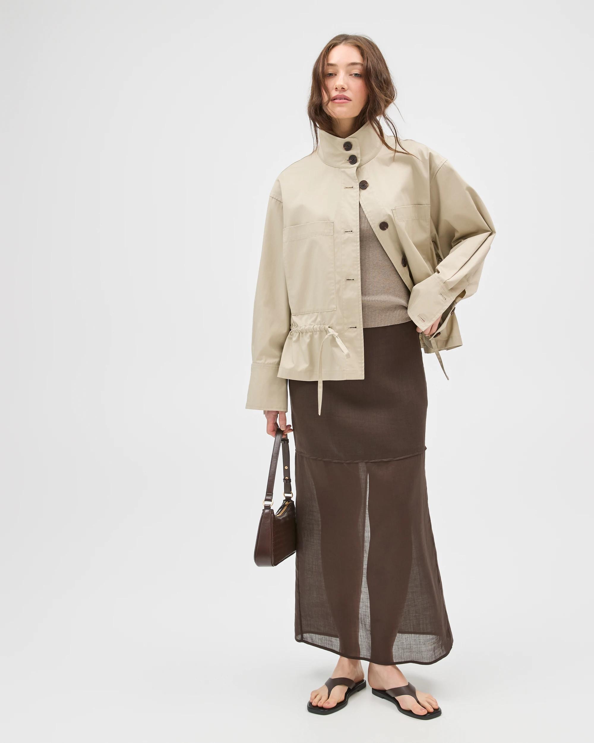 3 Lily Loves Sheer Midi Skirt TRUFFLE, 3 of 7