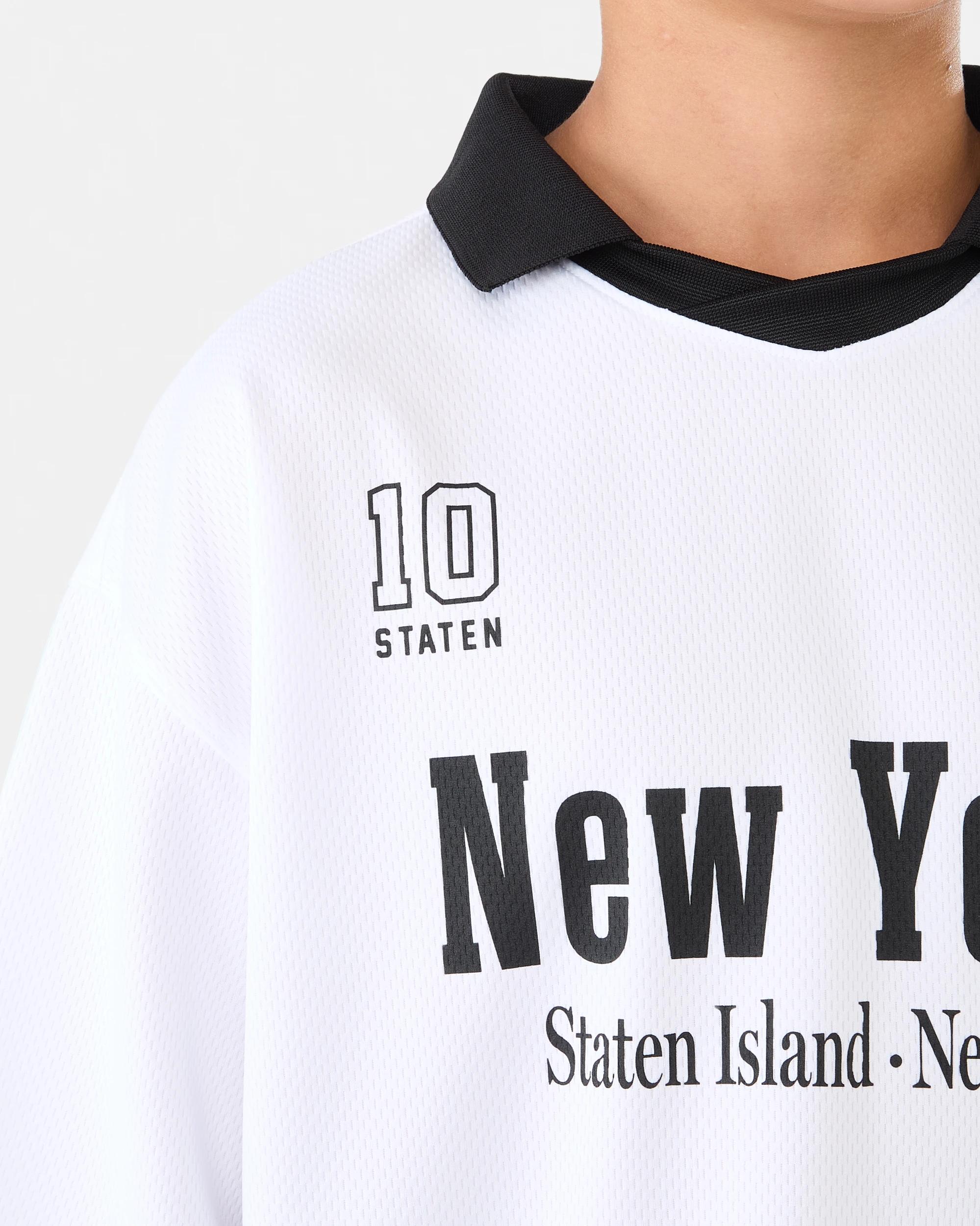 4 Short Sleeve Mesh Collar T-shirt Wht Varsit, 4 of 9