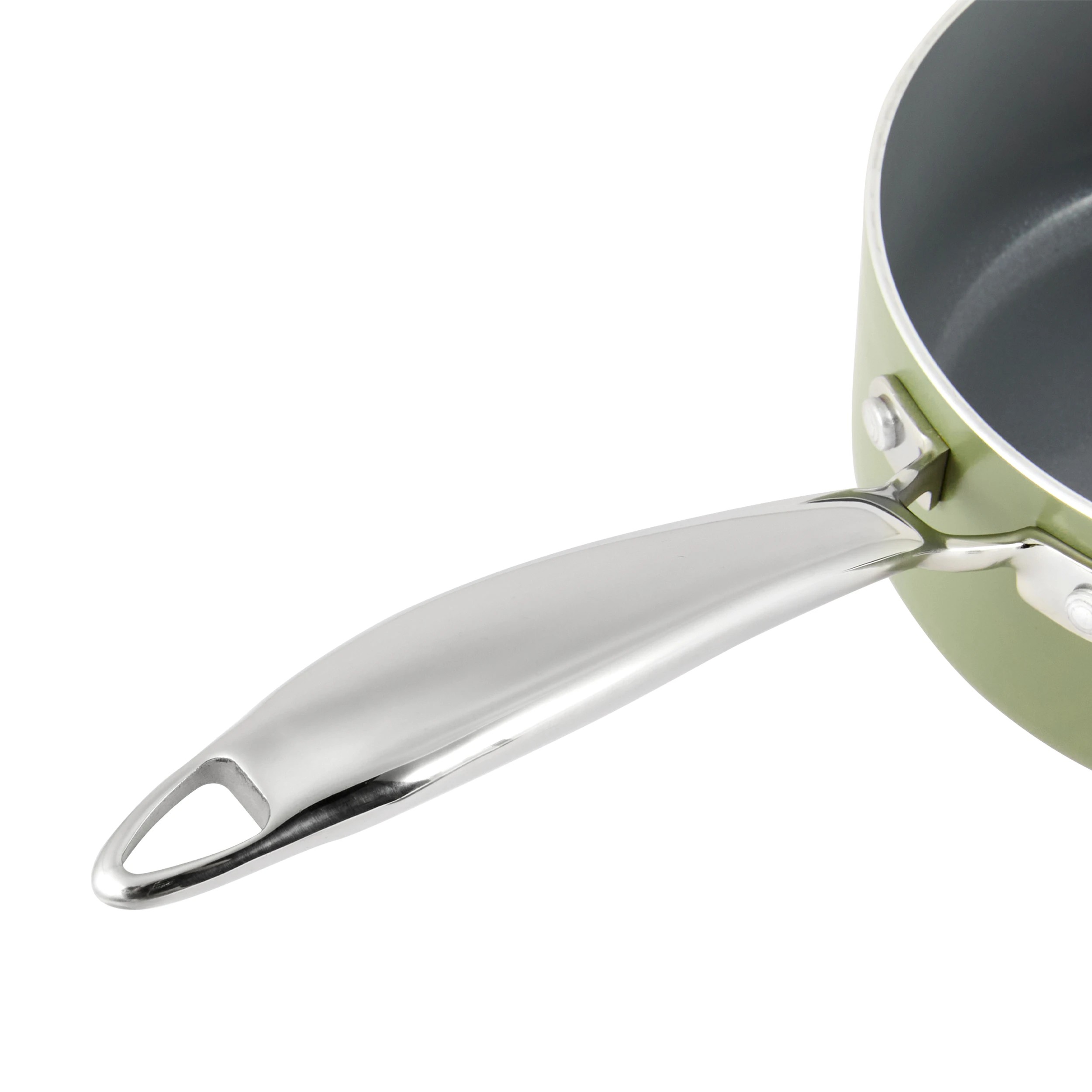 3 16cm Ceramic Non-Stick Saucepan - Green, 3 of 6