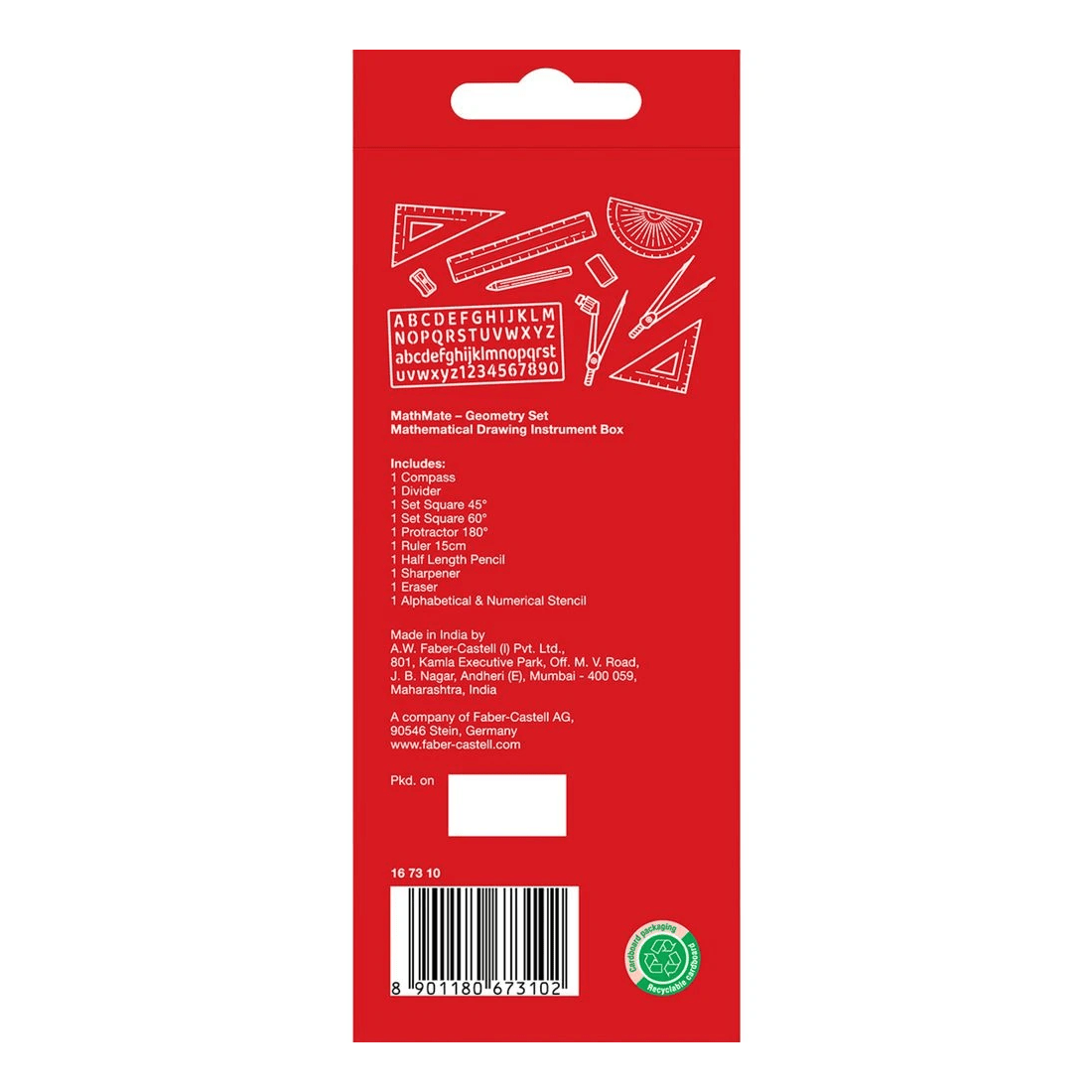 4 Faber-Castell Mathmate Geometry Box with Stencil 10 Piece, 4 of 4