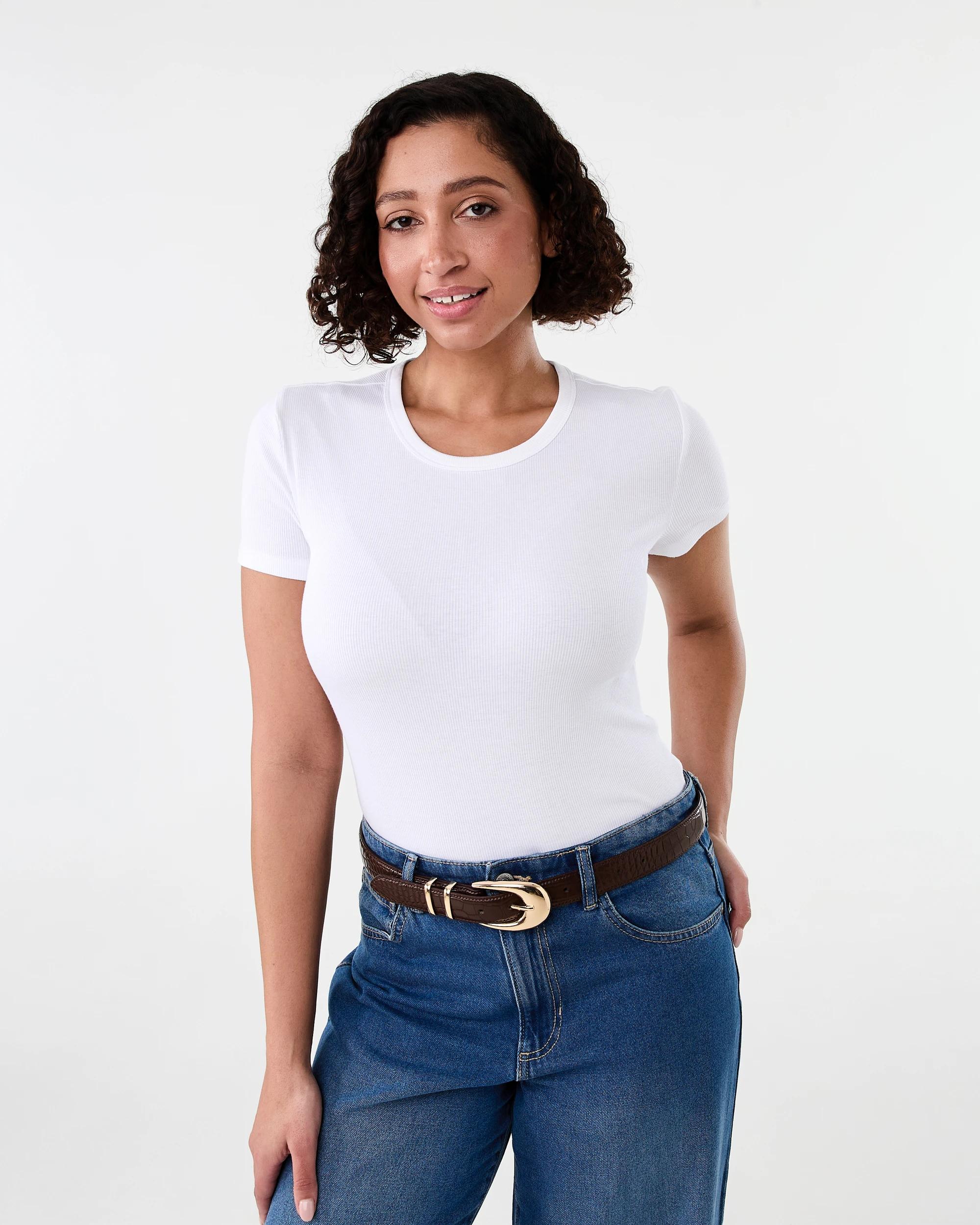 5 Croc Detail Embossed Belt Deep Fudge, 5 of 5