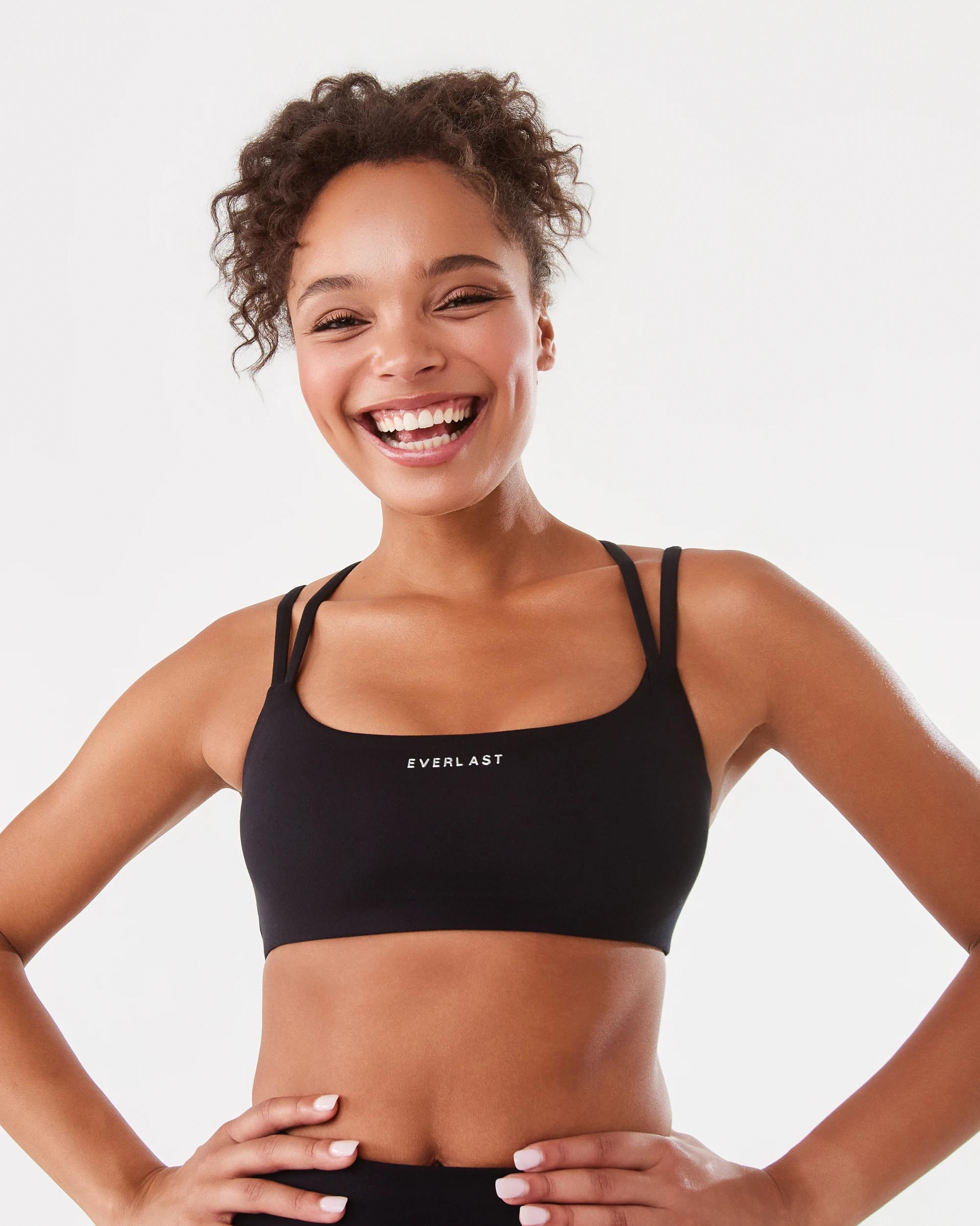 1 Everlast Womens Strappy Crop Top Black, 1 of 9