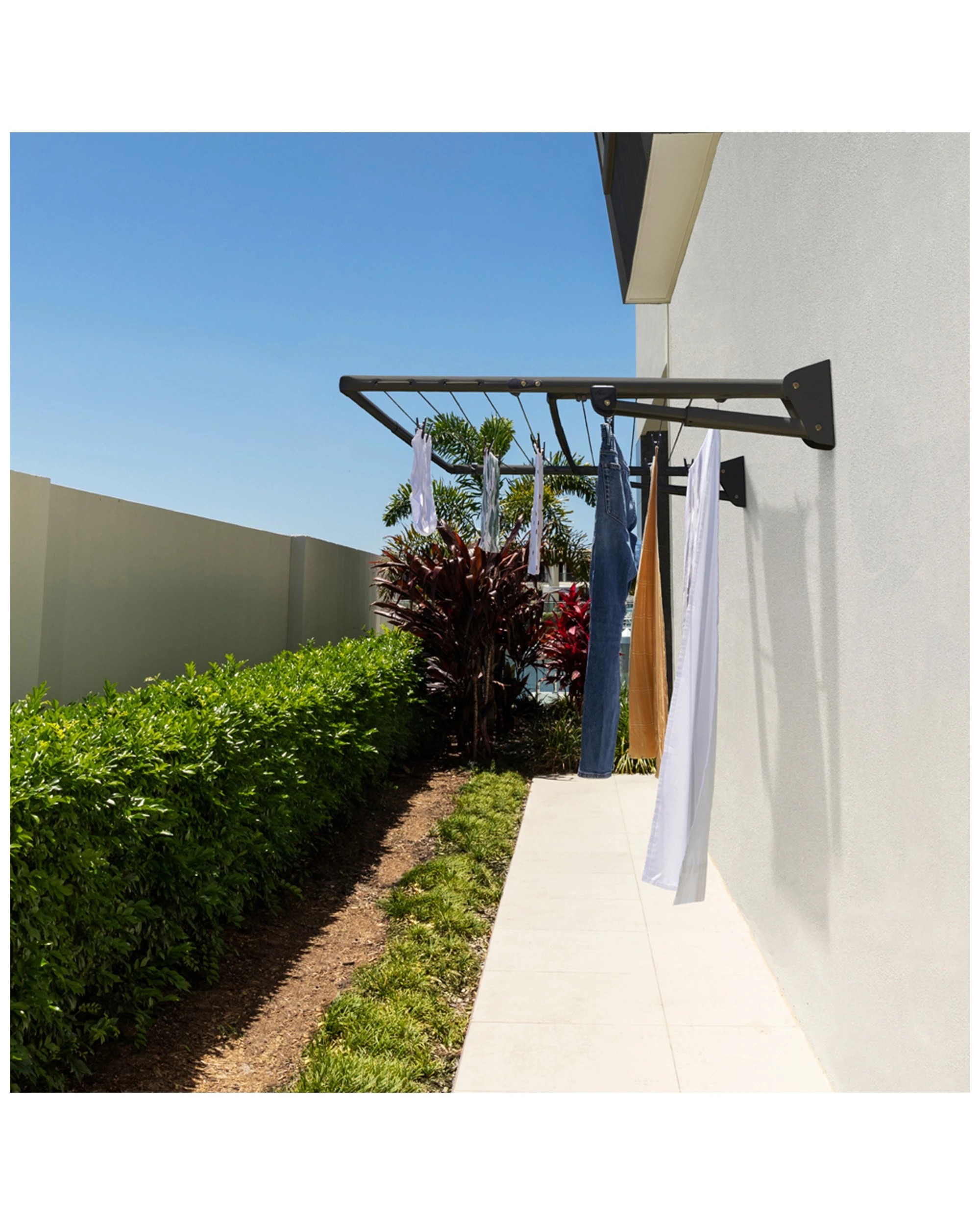 3 Hills Double Outdoor Folding Frame Steel Clothes Rack 26m Drying Space Monument
 - Grey, 3 of 3